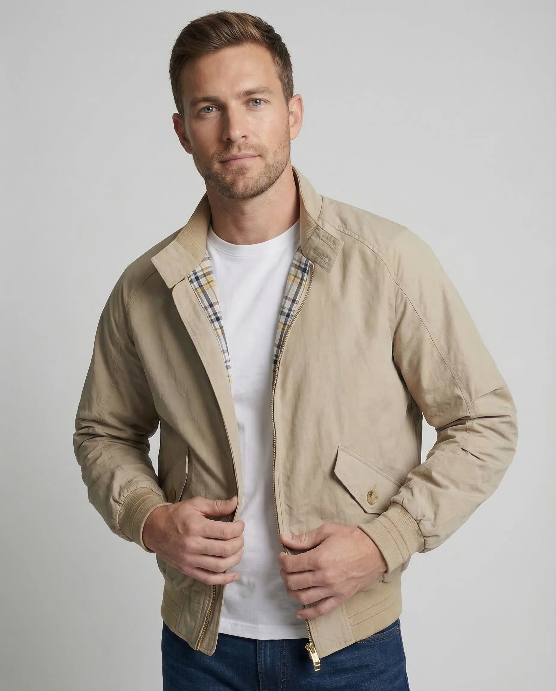 Herren Bomberjacke Kariert - Image 2
