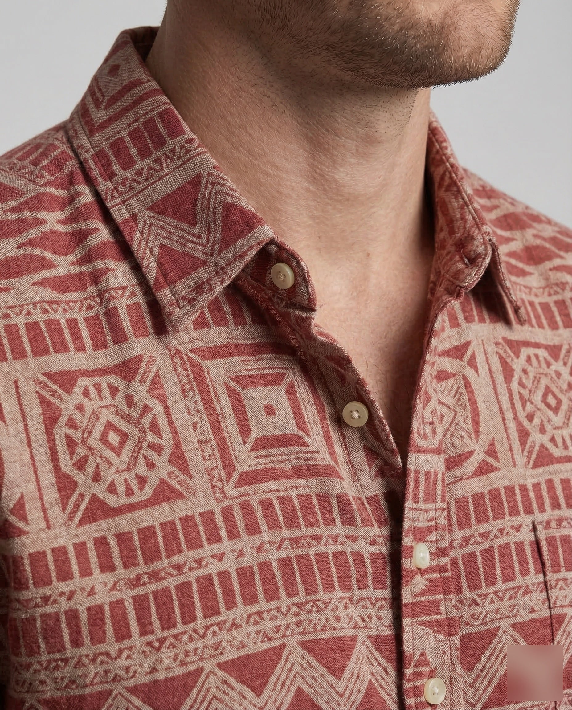 Herren Leinenhemd Ethno - Image 3