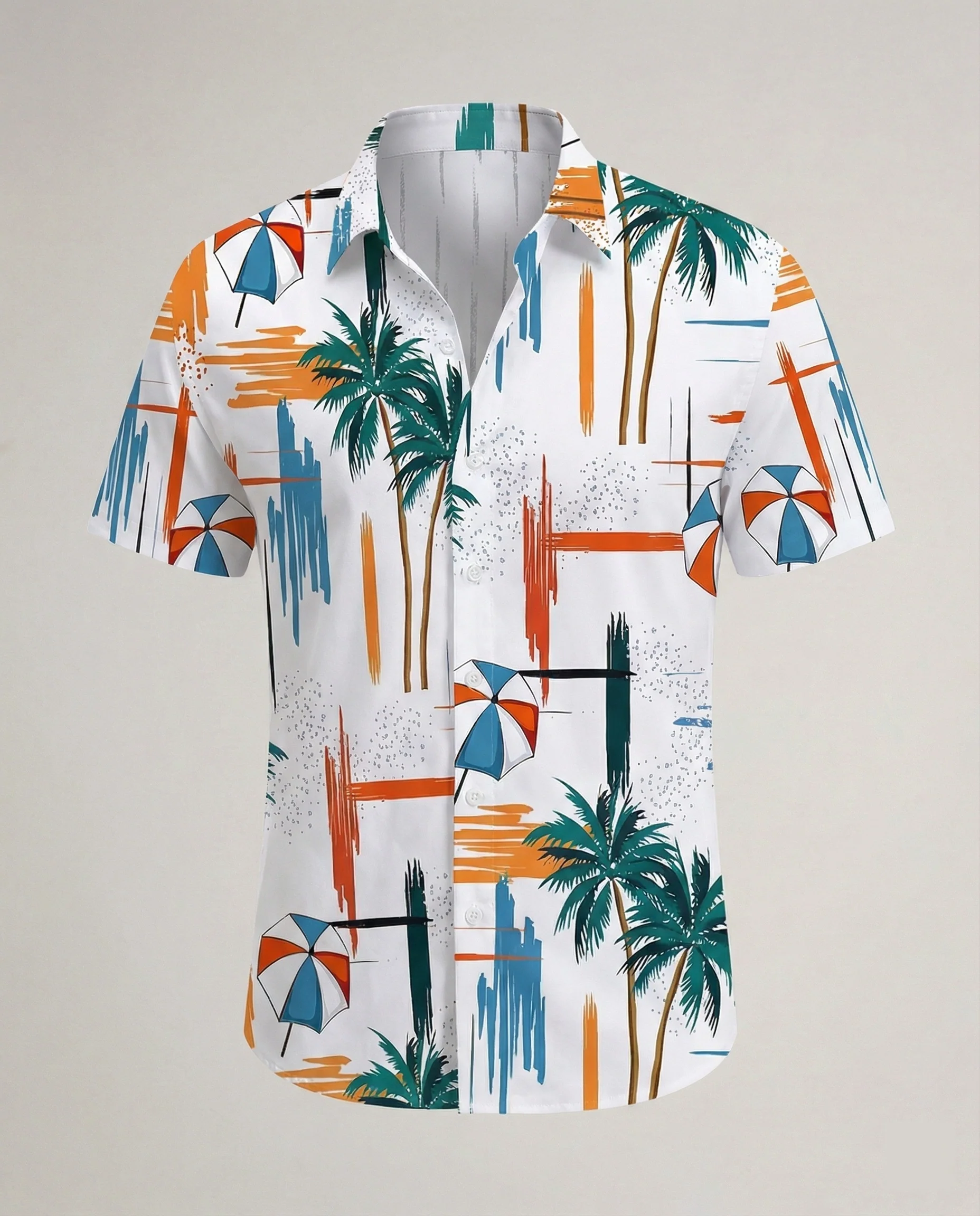 Herren Kurzarmhemd Hawaii Viskose - Image 14