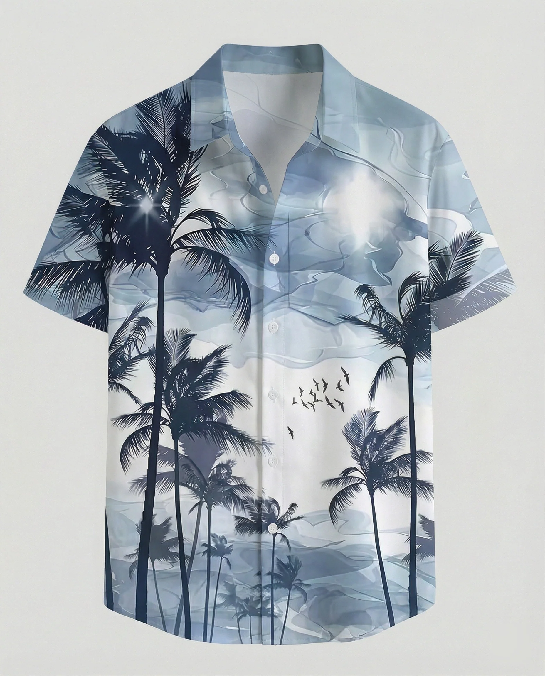 Herren Kurzarmhemd Hawaii Viskose - Image 4