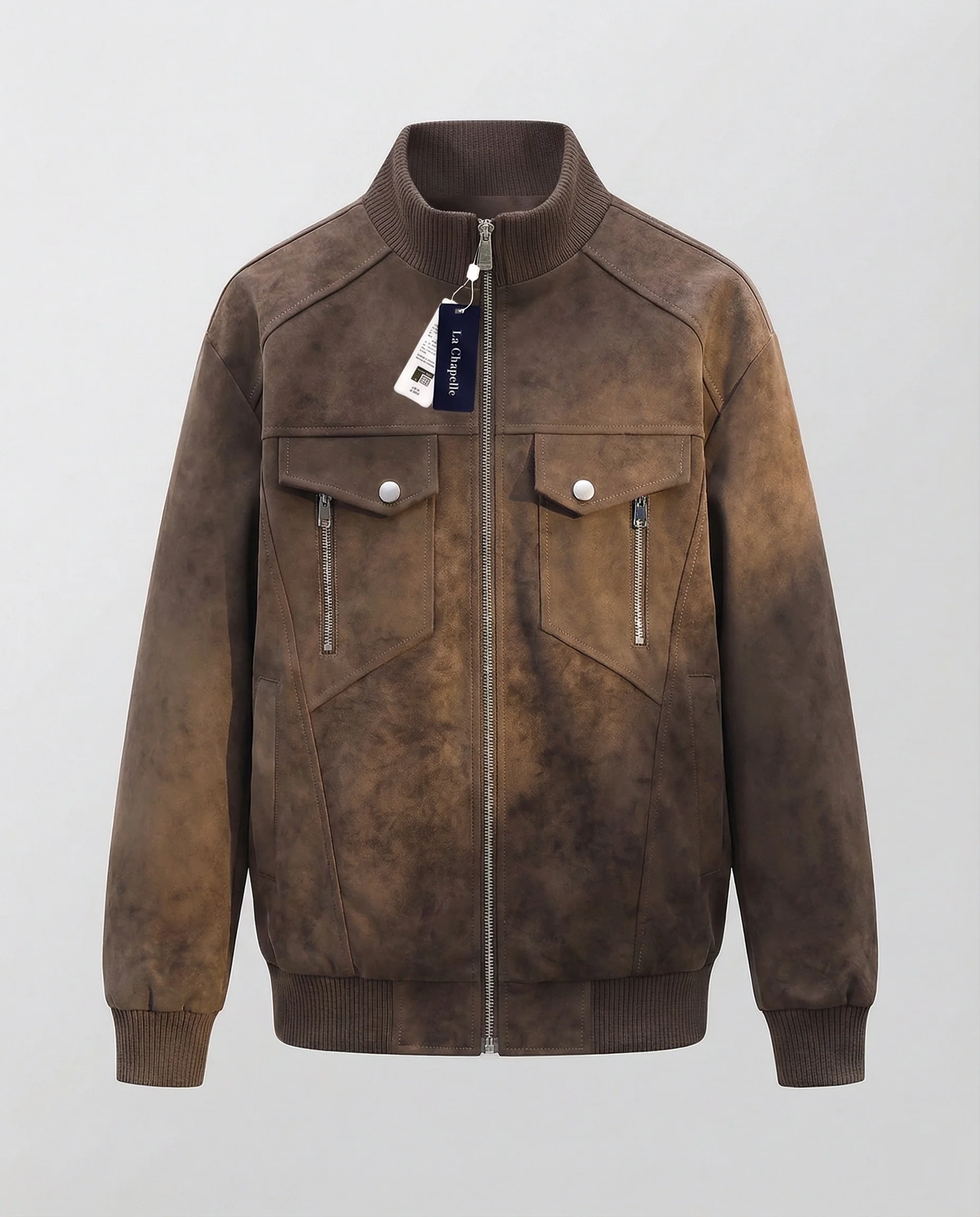 Herren Velours Bomberjacke Locker - Image 3