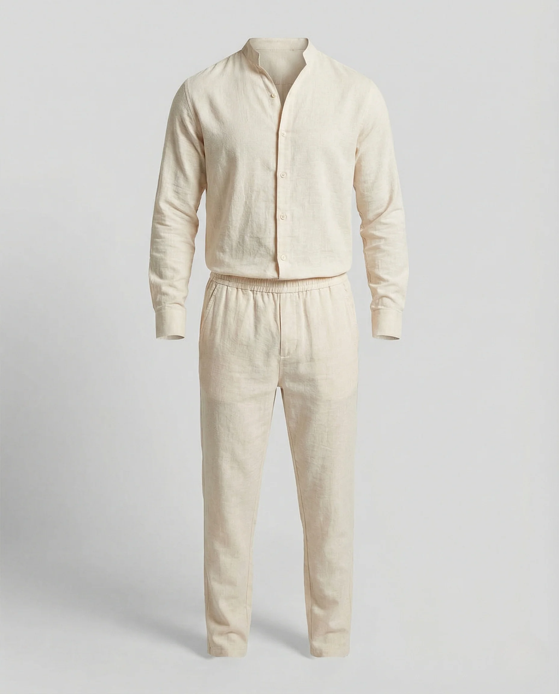 Leinen Set Mit Freizeit Hose Herren - Image 4