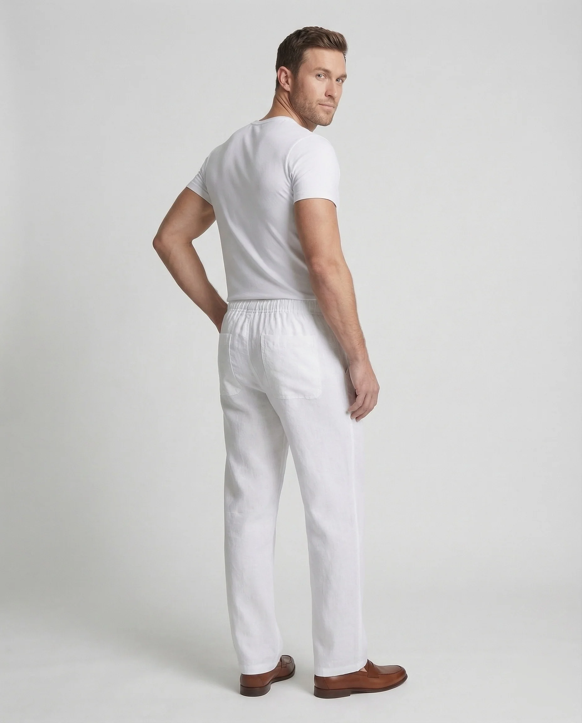 Herren Leinenhose Luftig - Image 4