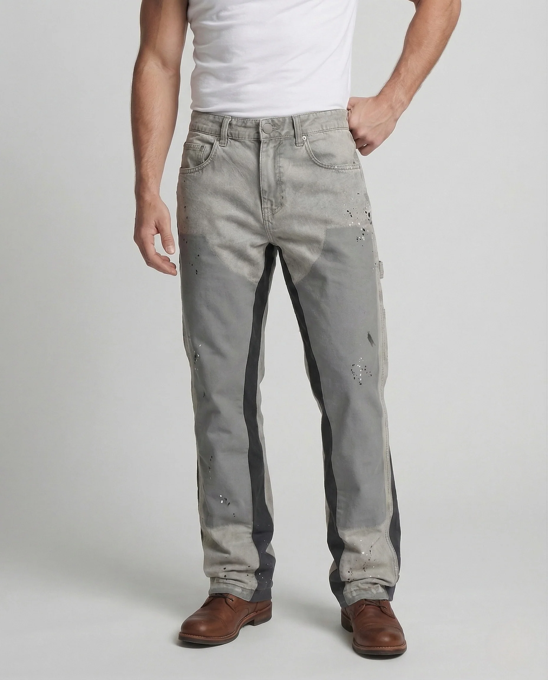 Herren Maler Jeans Handwerkerstil Mehrfachtaschen - Image 2