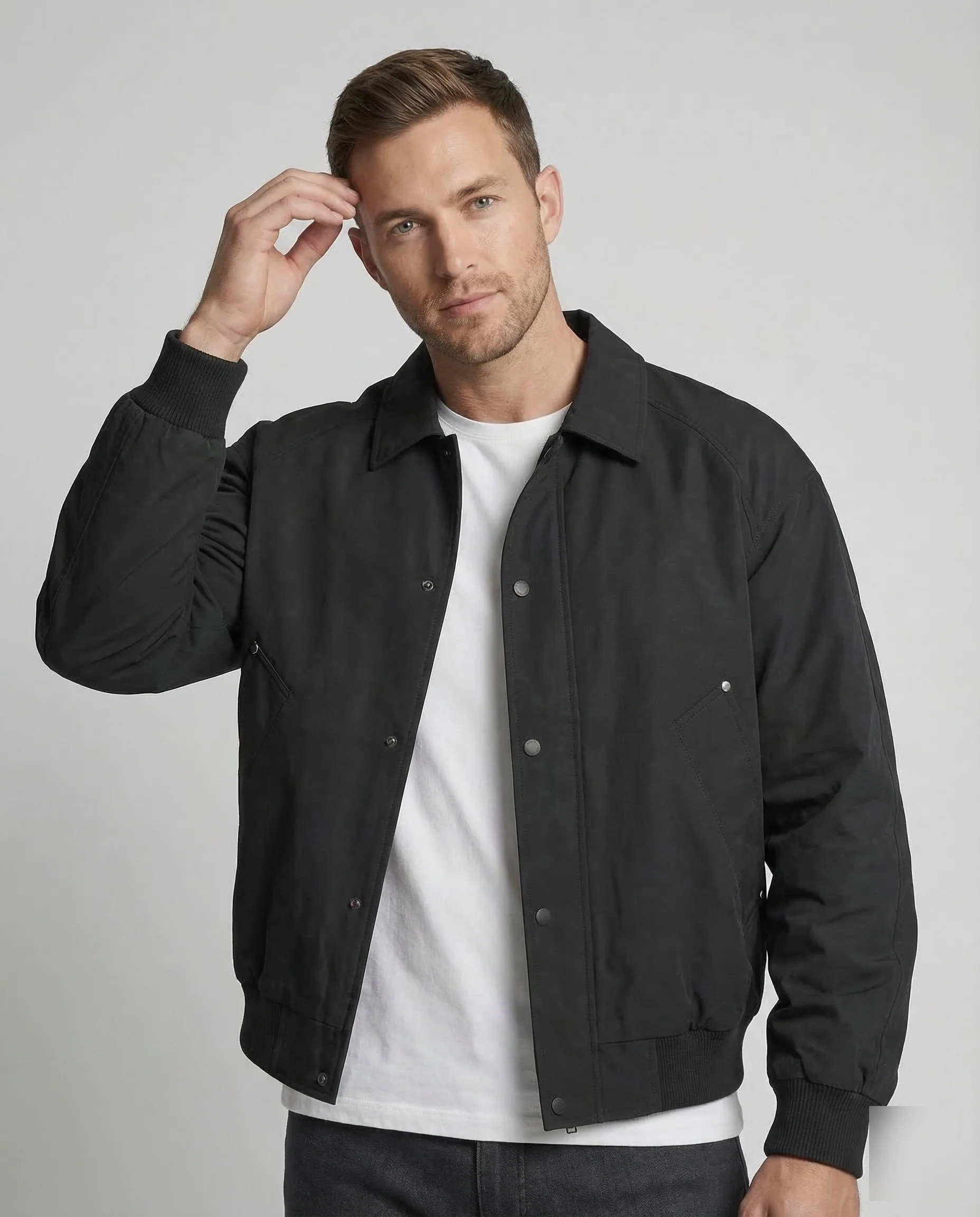 Herren Blouson Minimal Hemdkragen - Image 2