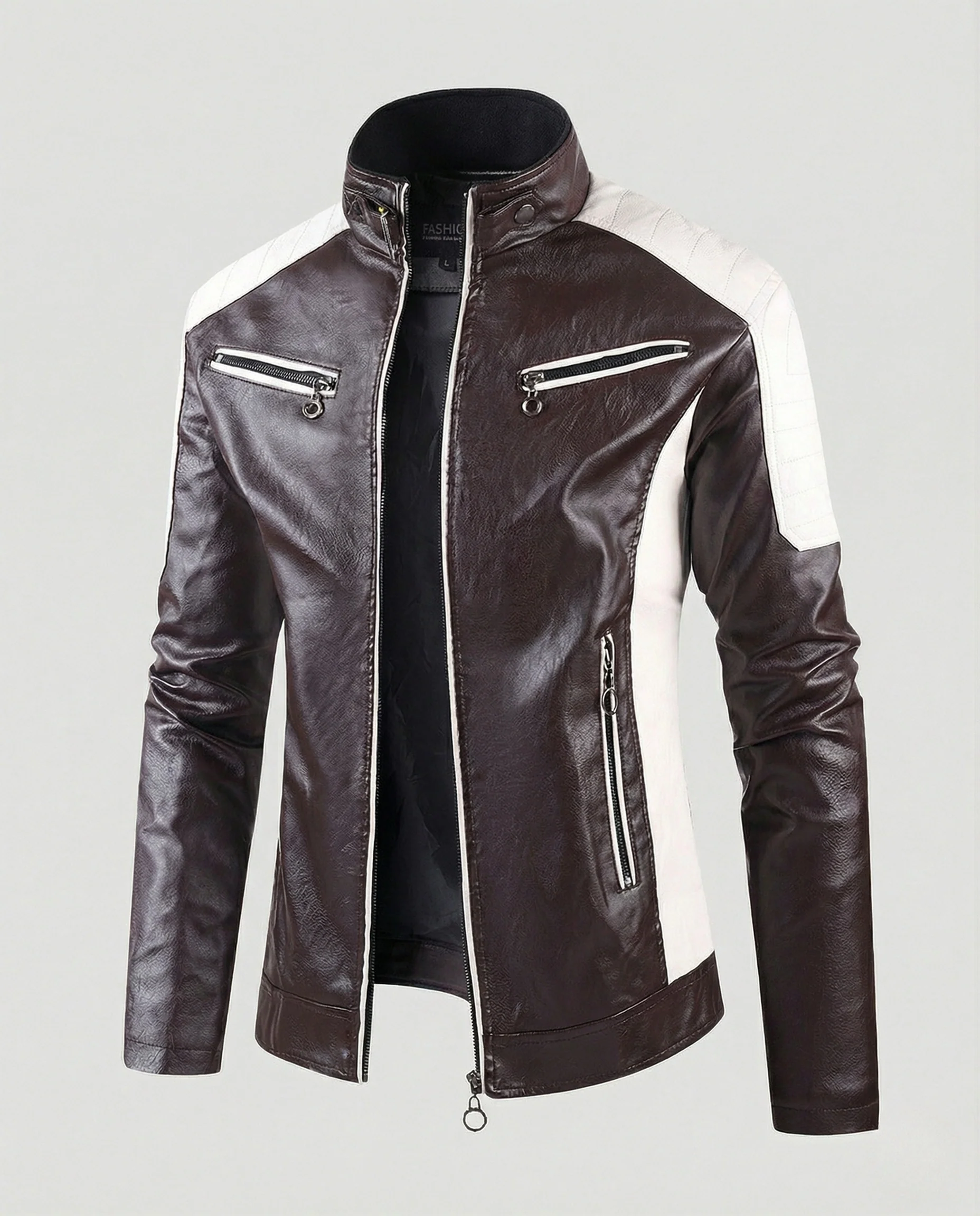 Freizeitkleidung Herren Lederjacke Modern - Image 4