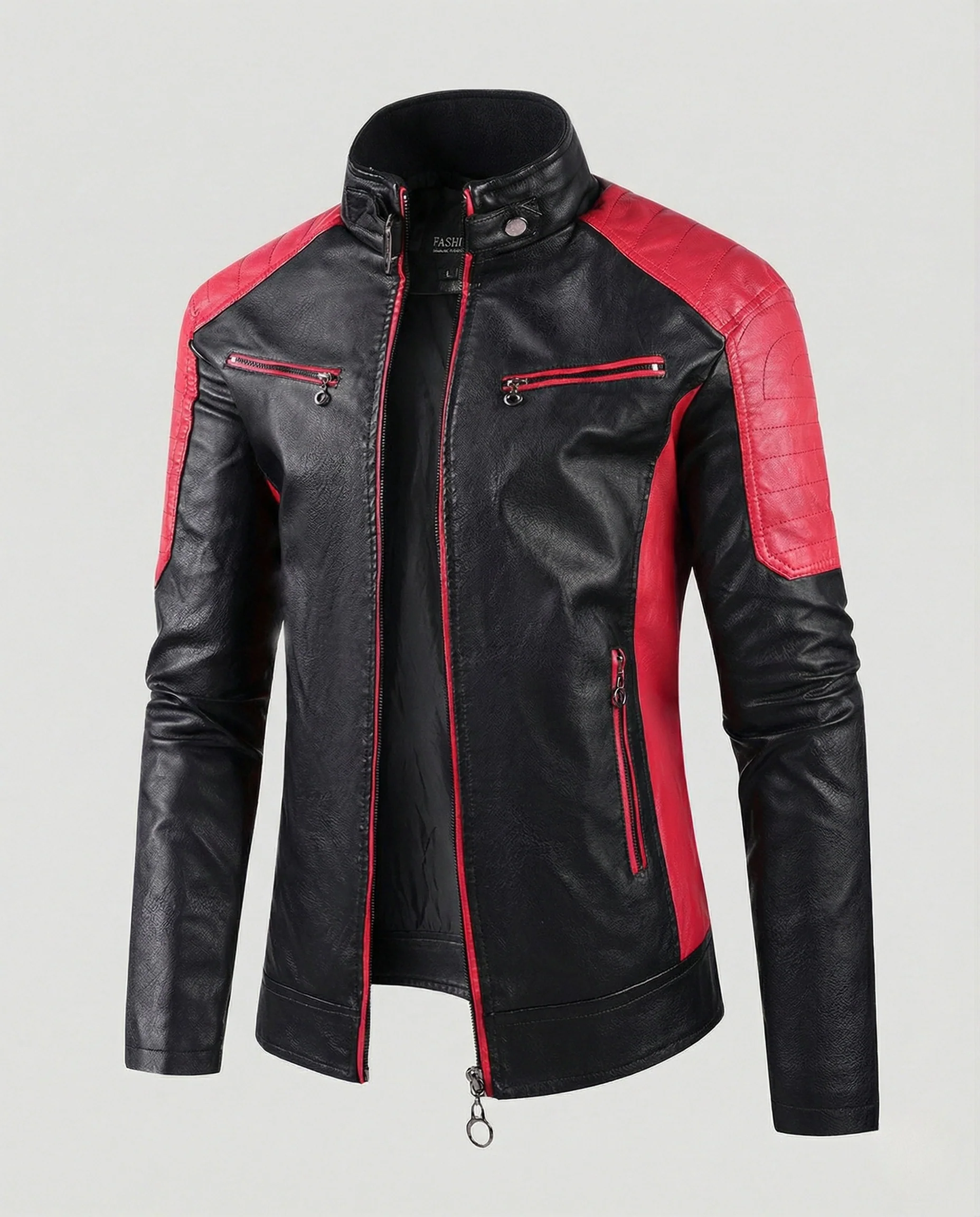Freizeitkleidung Herren Lederjacke Modern - Image 6