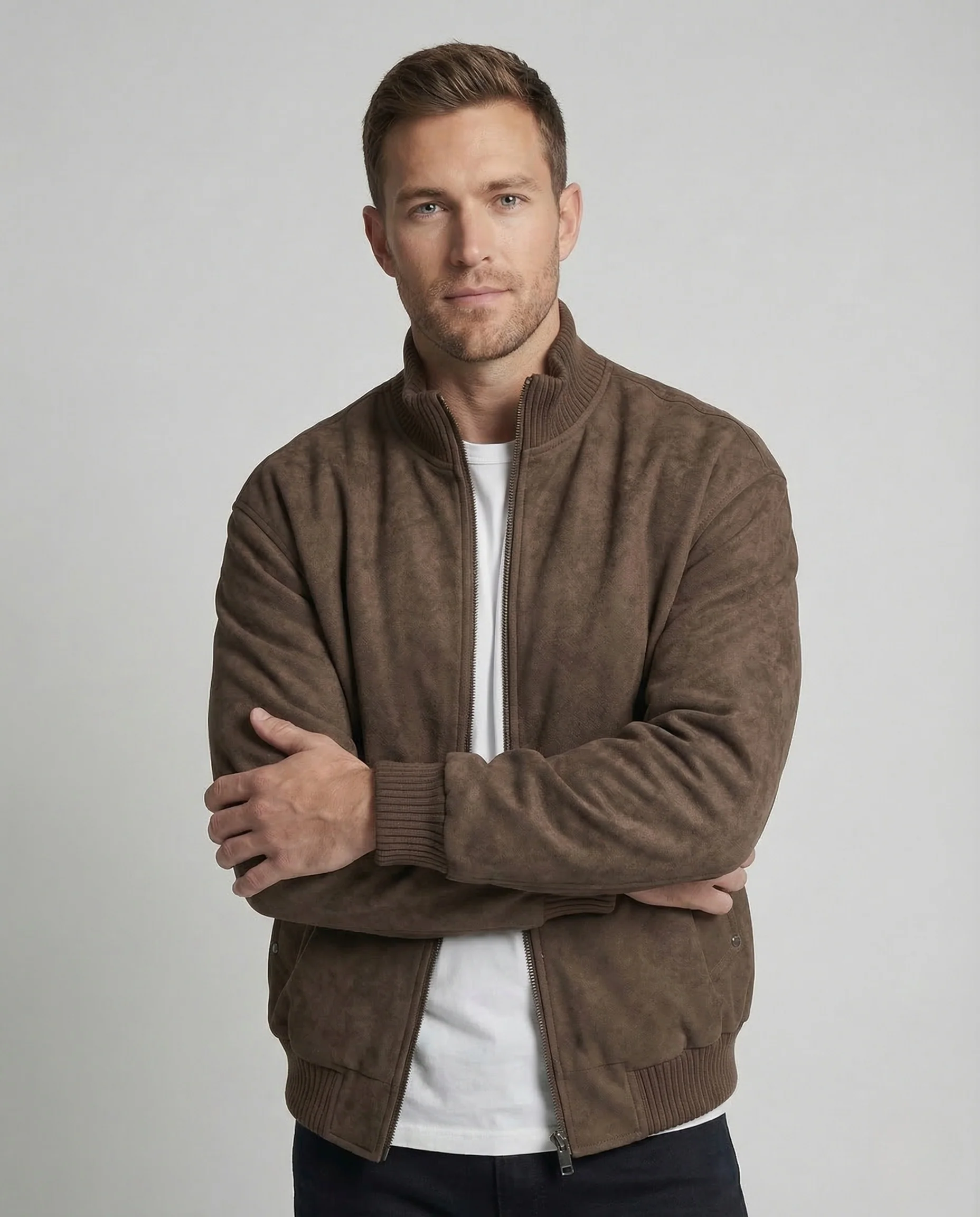 Herren Bomberjacke Oversize Rippbund - Image 2