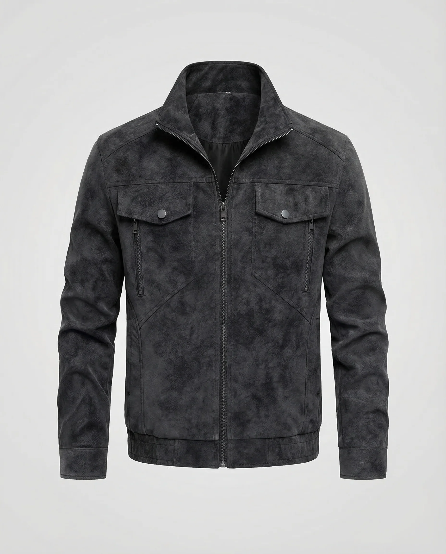 Herren Fliegerjacke Wildlederoptik - Image 5