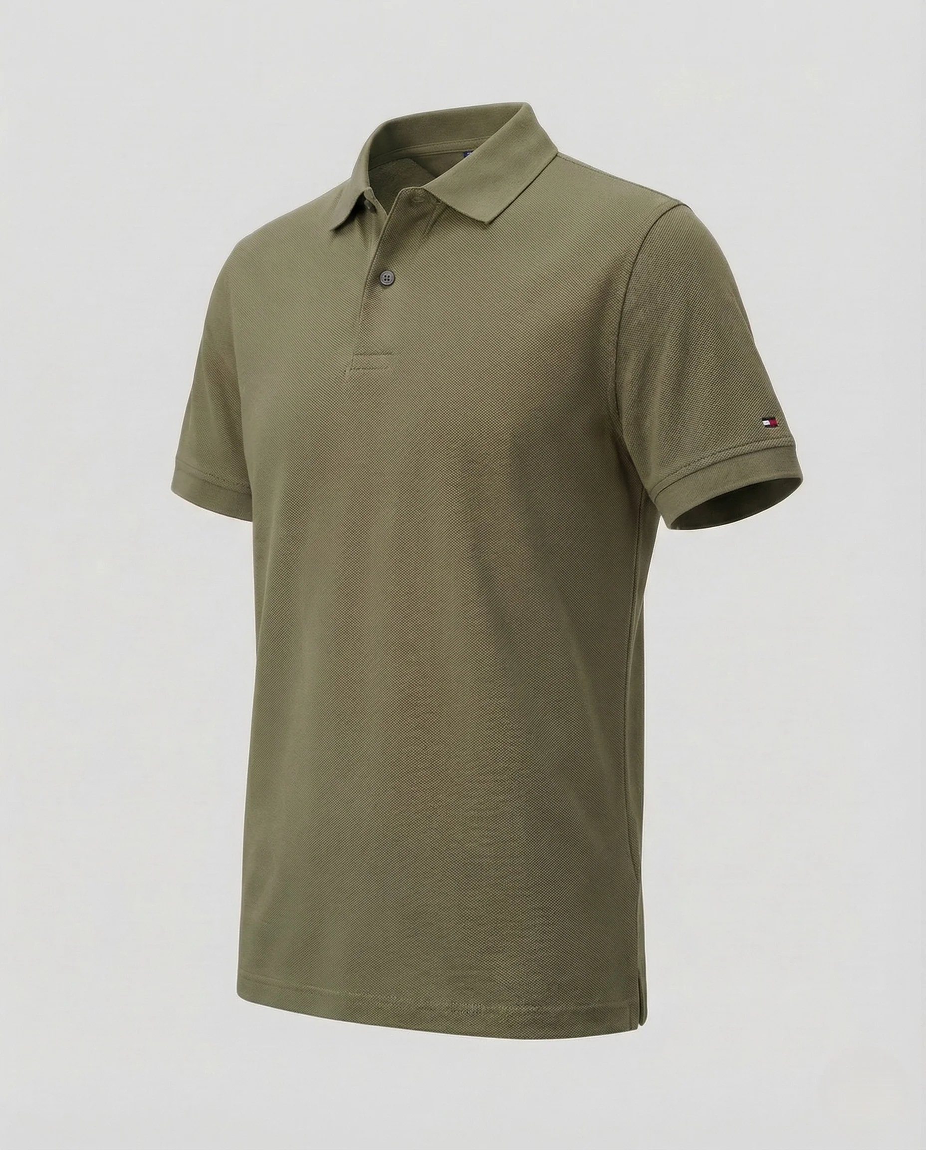 Herren Piqué Poloshirt mit Kentkragen und Logo Patch - Image 10