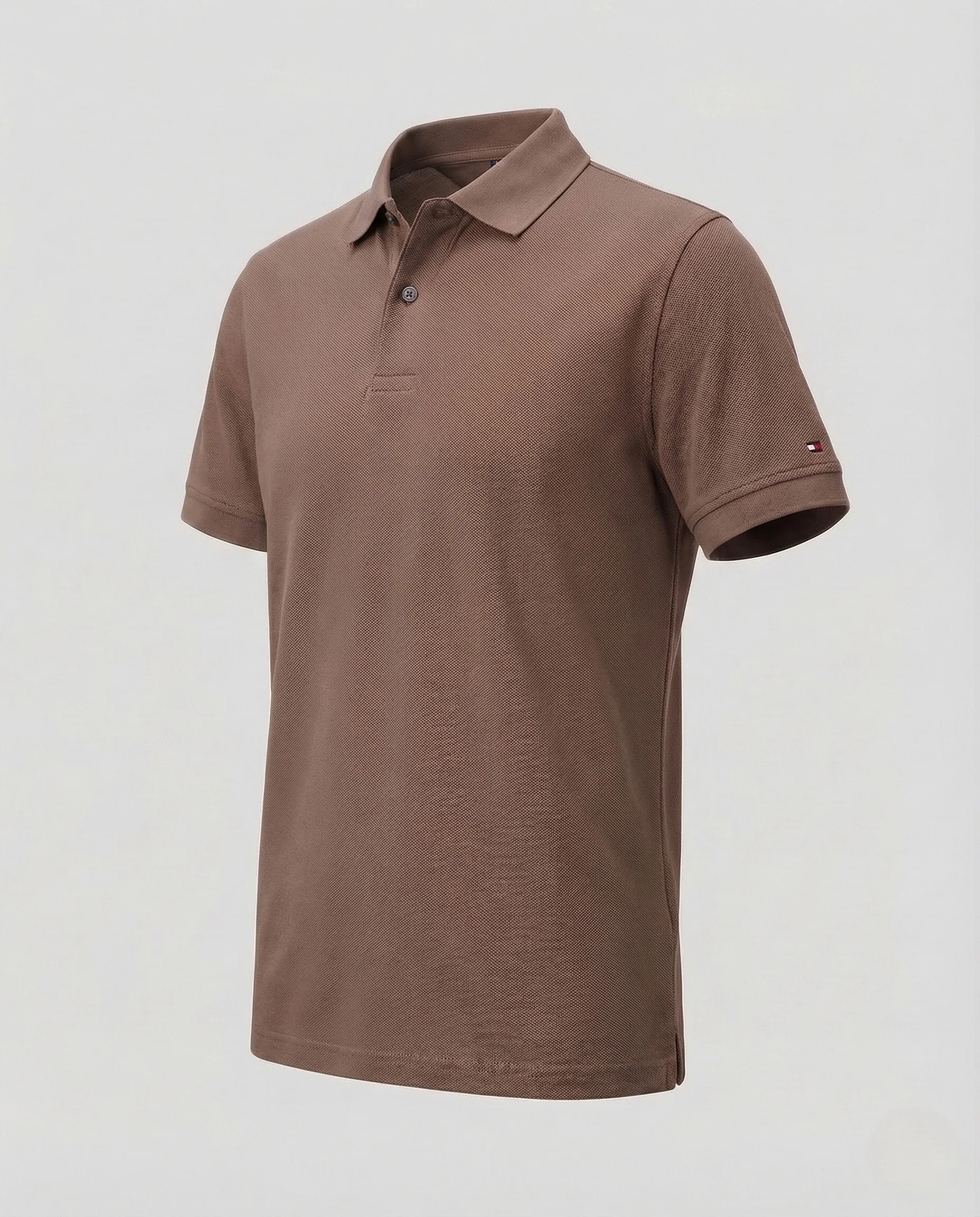 Herren Piqué Poloshirt mit Kentkragen und Logo Patch - Image 11