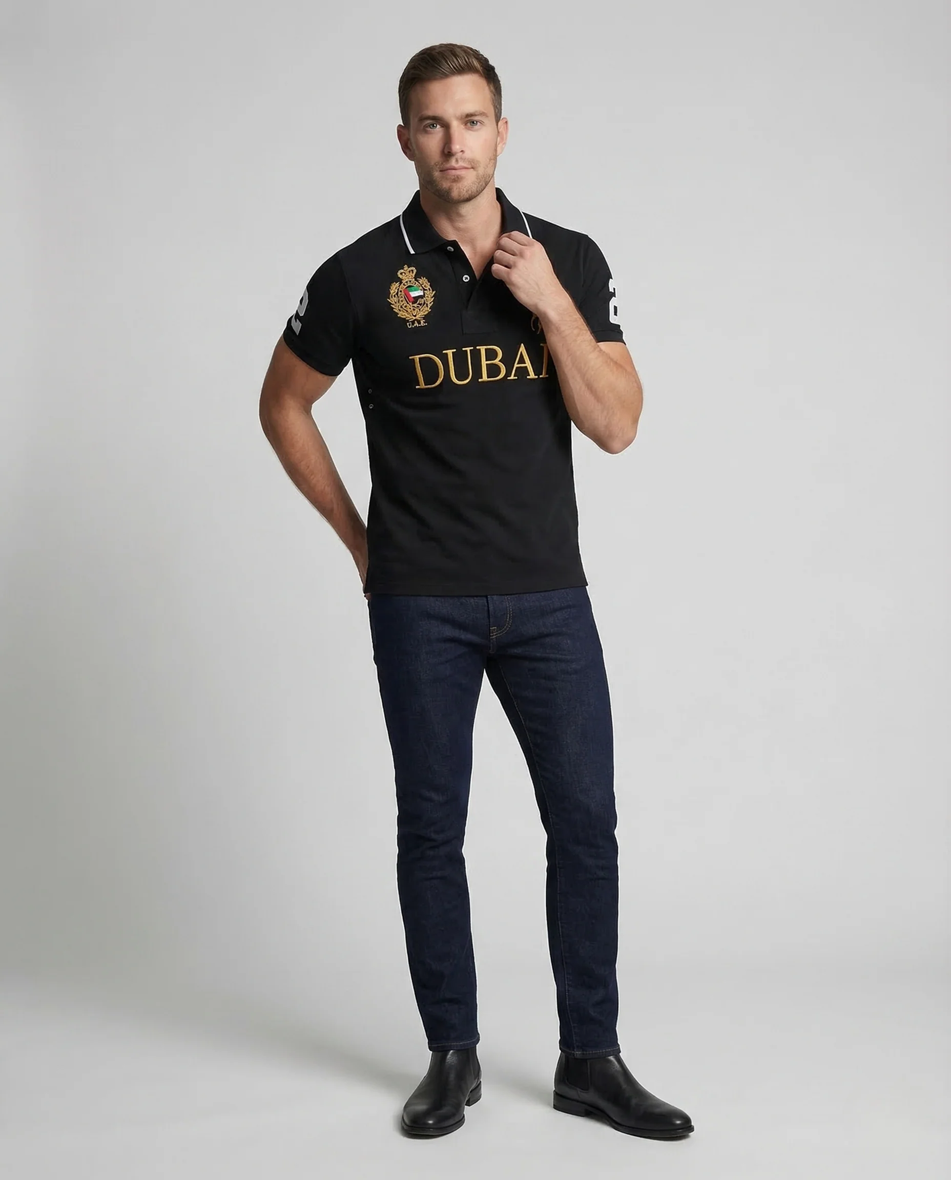 Herren Polo DUBAI Stickerei