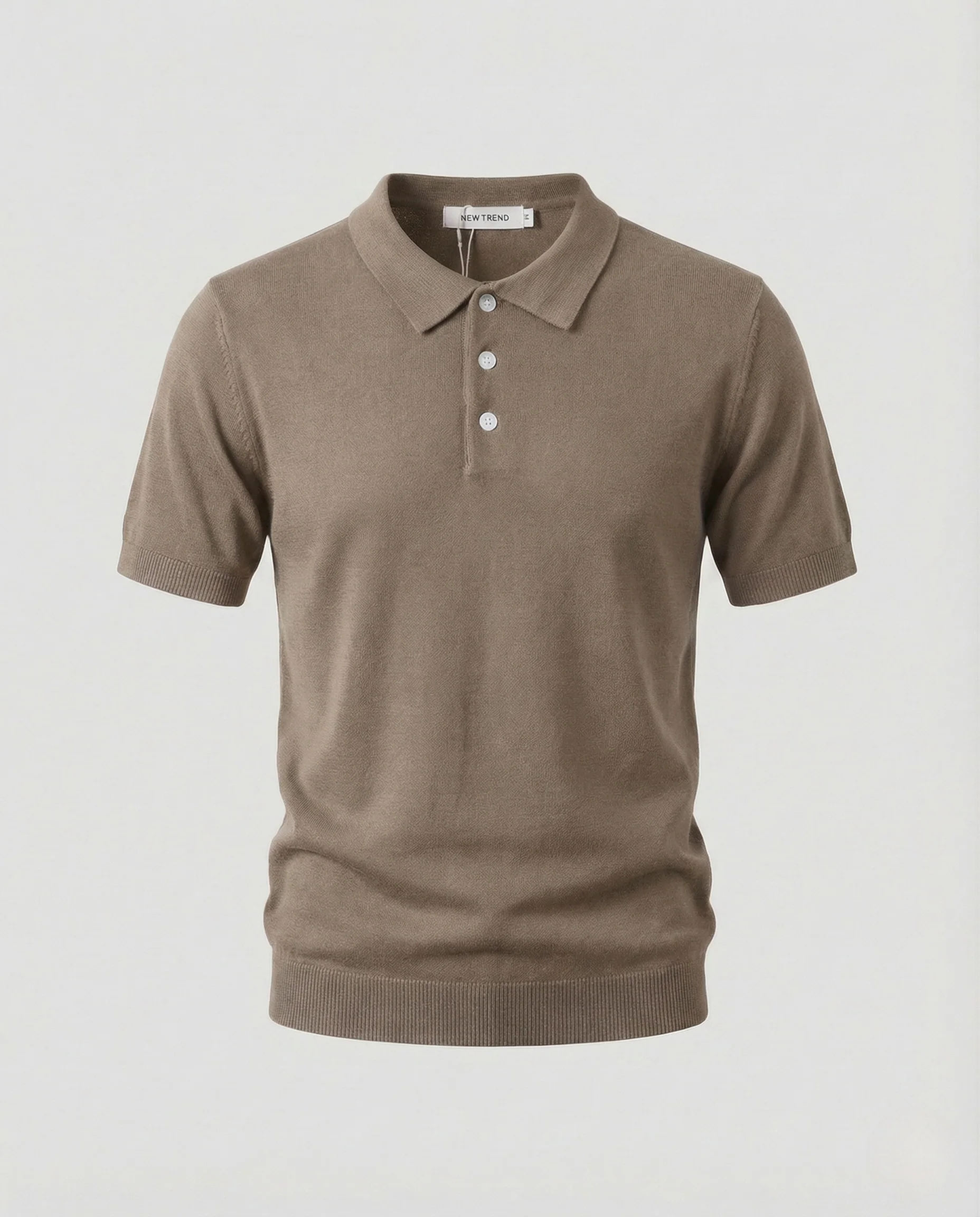 Herren Feinstrick Poloshirt mit Perlmuttknöpfen und Stretchkomfort - Image 5