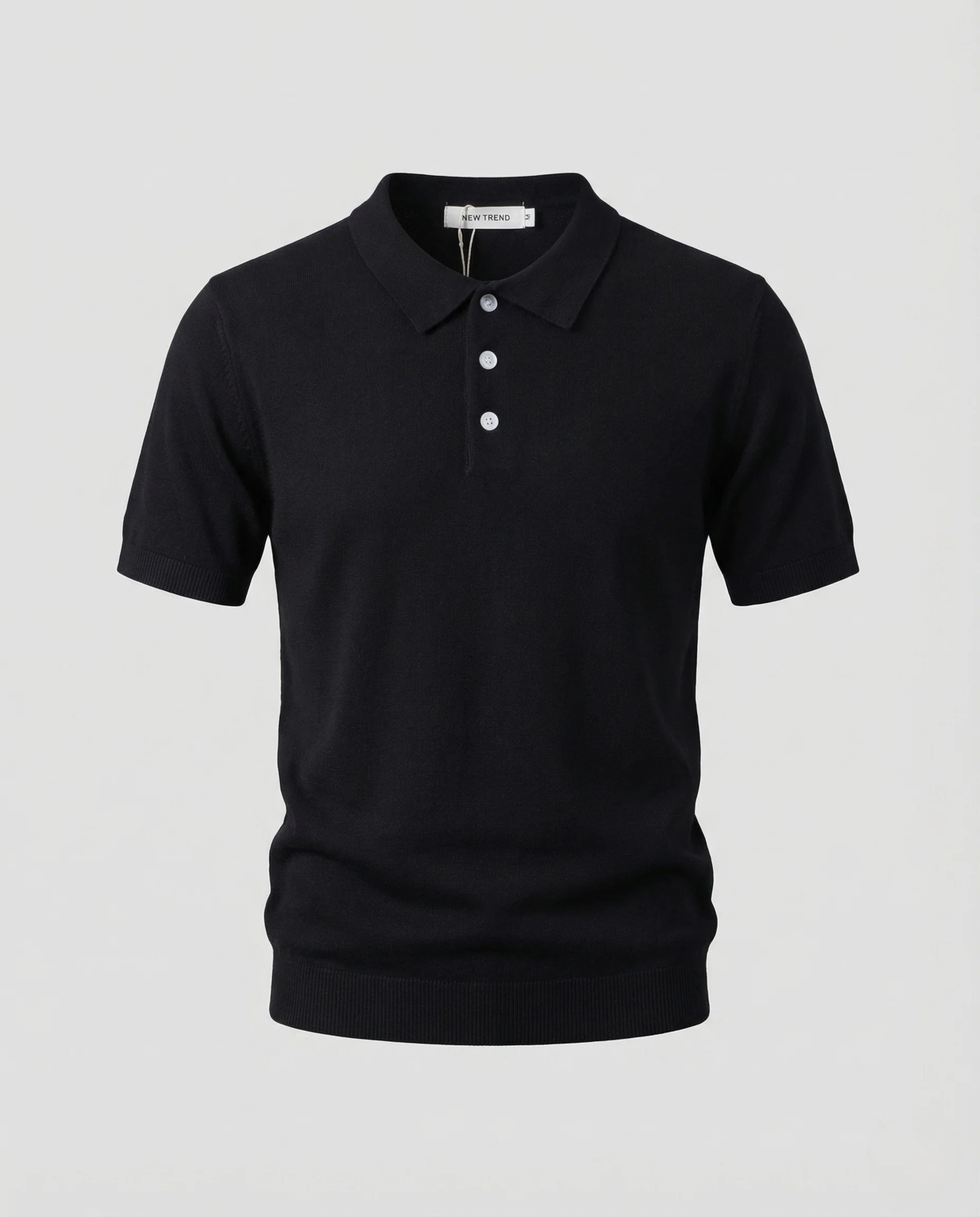 Herren Feinstrick Poloshirt mit Perlmuttknöpfen und Stretchkomfort - Image 6