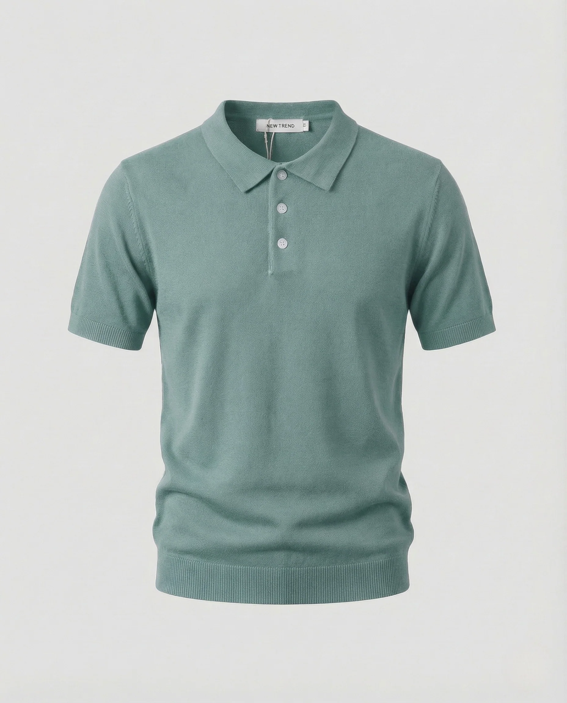 Herren Feinstrick Poloshirt mit Perlmuttknöpfen und Stretchkomfort - Image 9