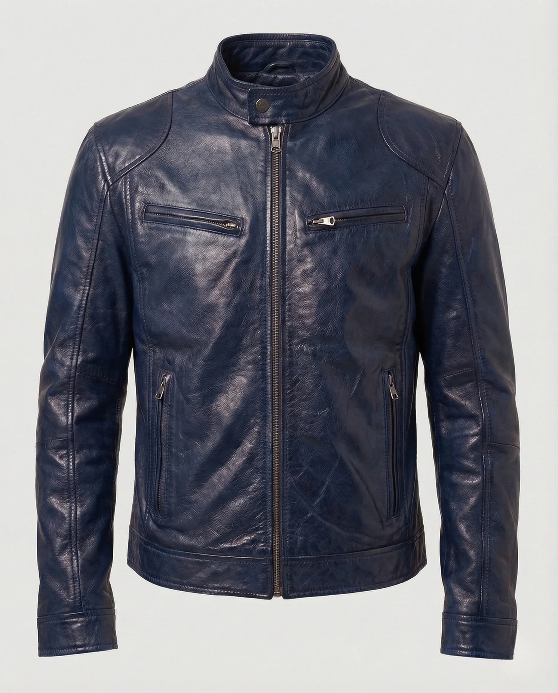 Herren Racer Lederjacke - Image 10