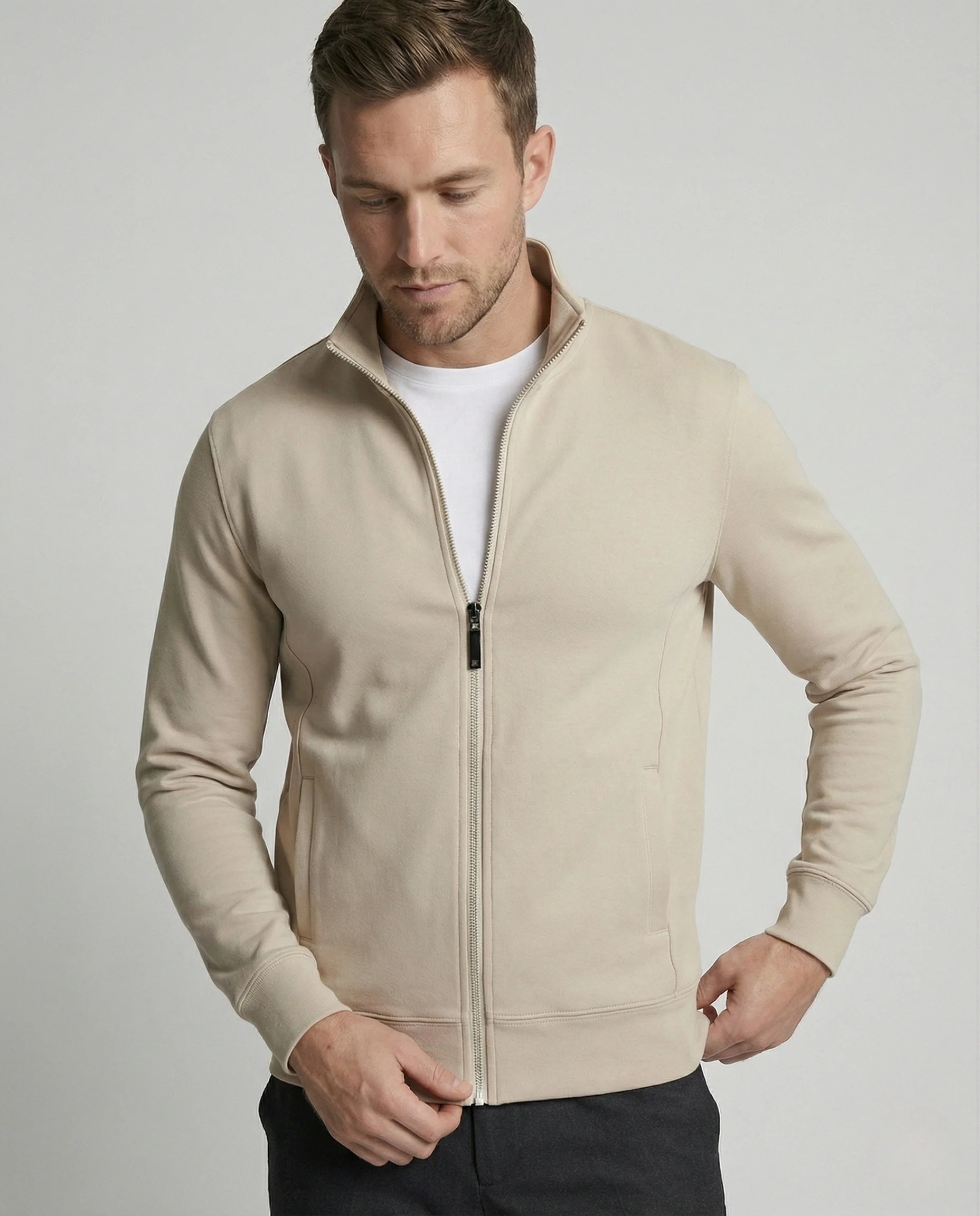 Reißverschluss Cardigan Sweat Herren - Image 2