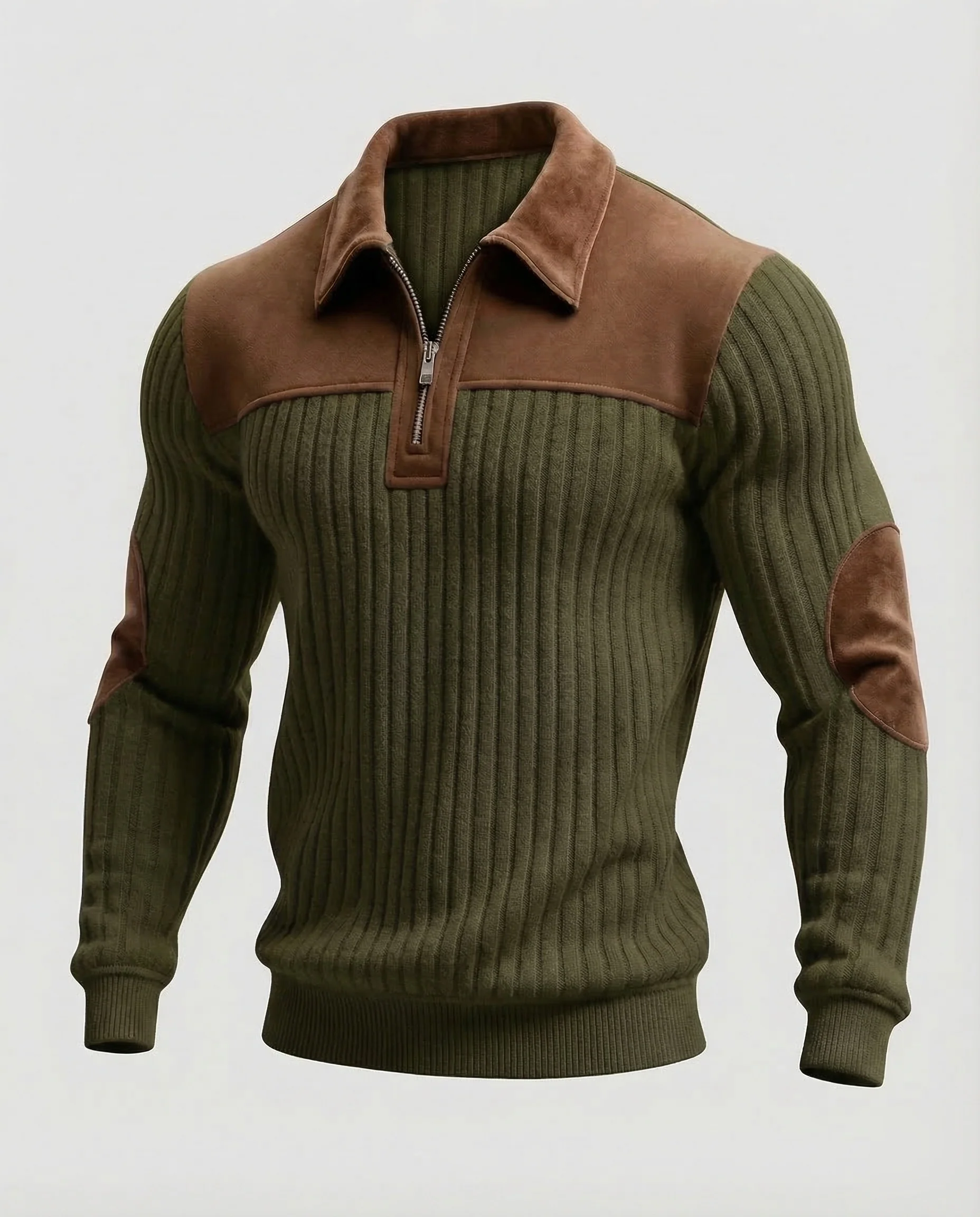 Herren Strickpullover Halbzip - Image 10