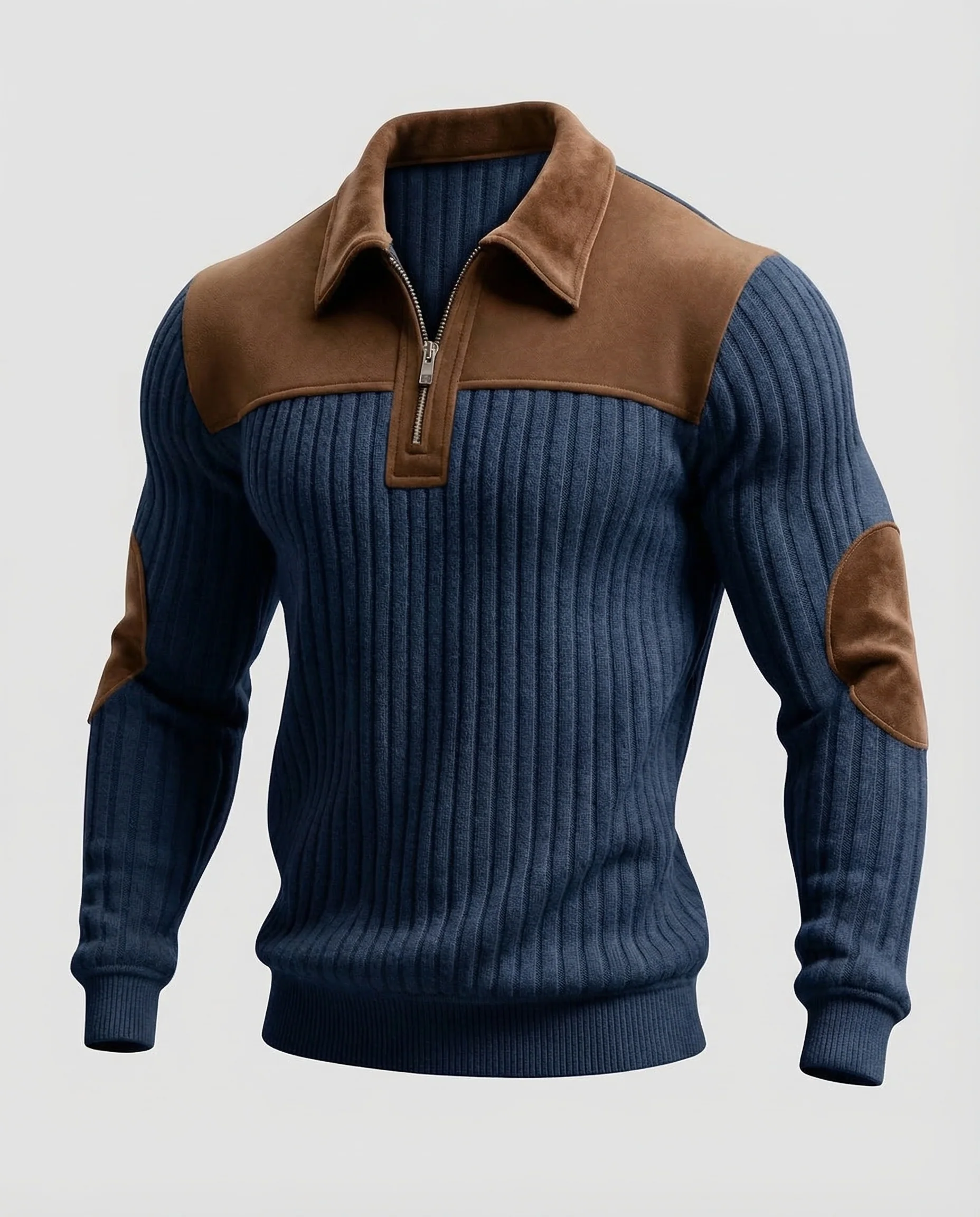 Herren Strickpullover Halbzip - Image 5