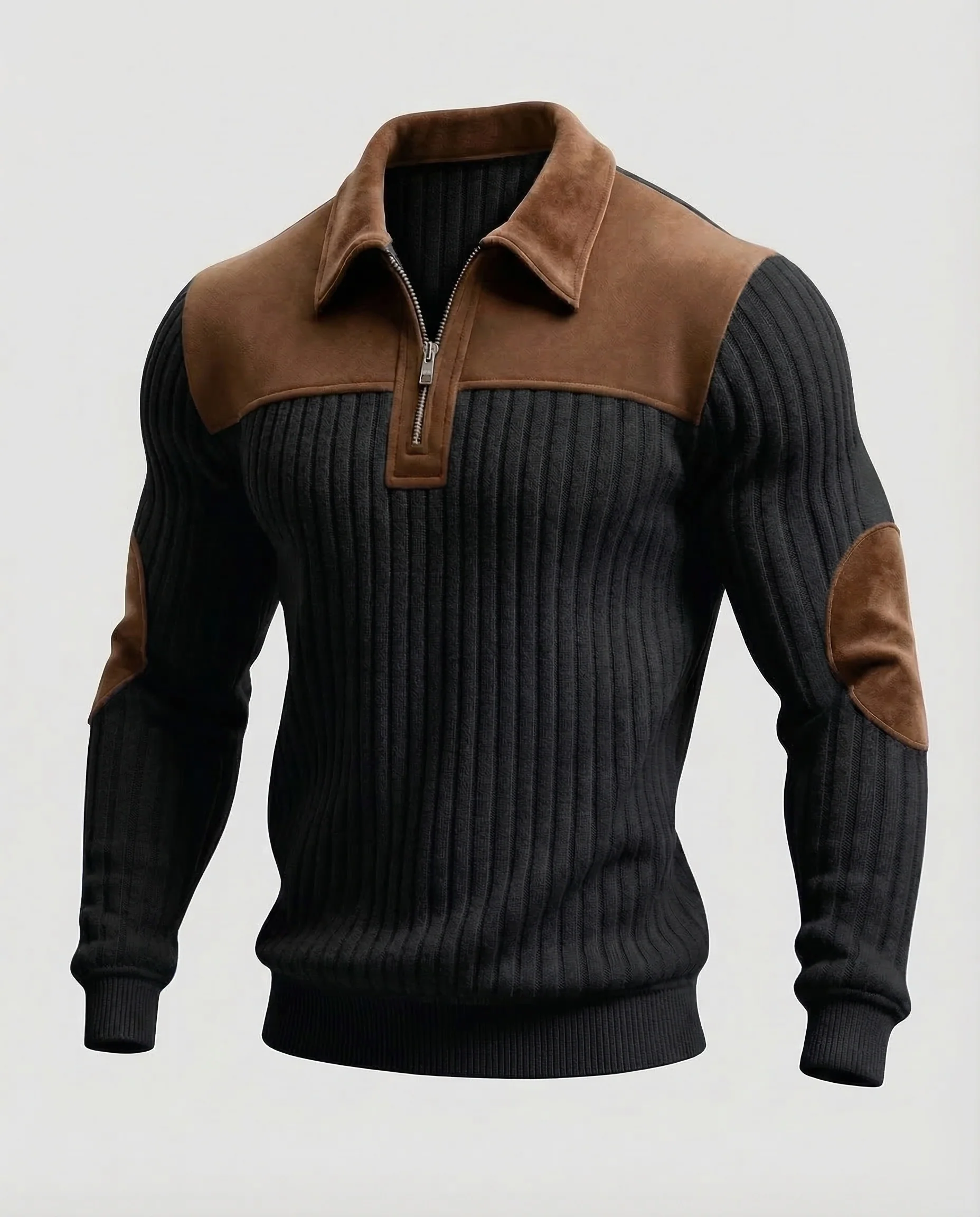 Herren Strickpullover Halbzip - Image 6