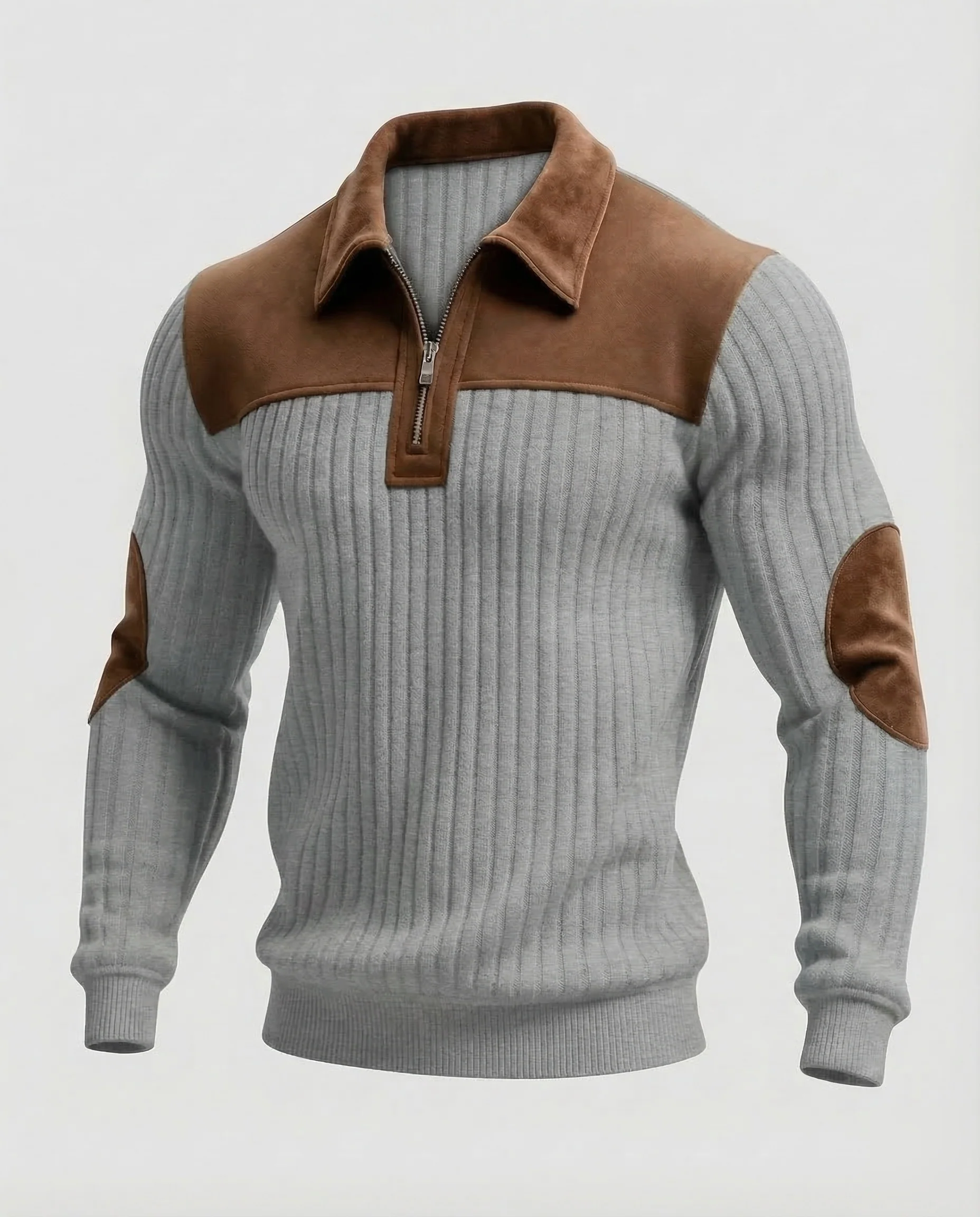 Herren Strickpullover Halbzip - Image 7