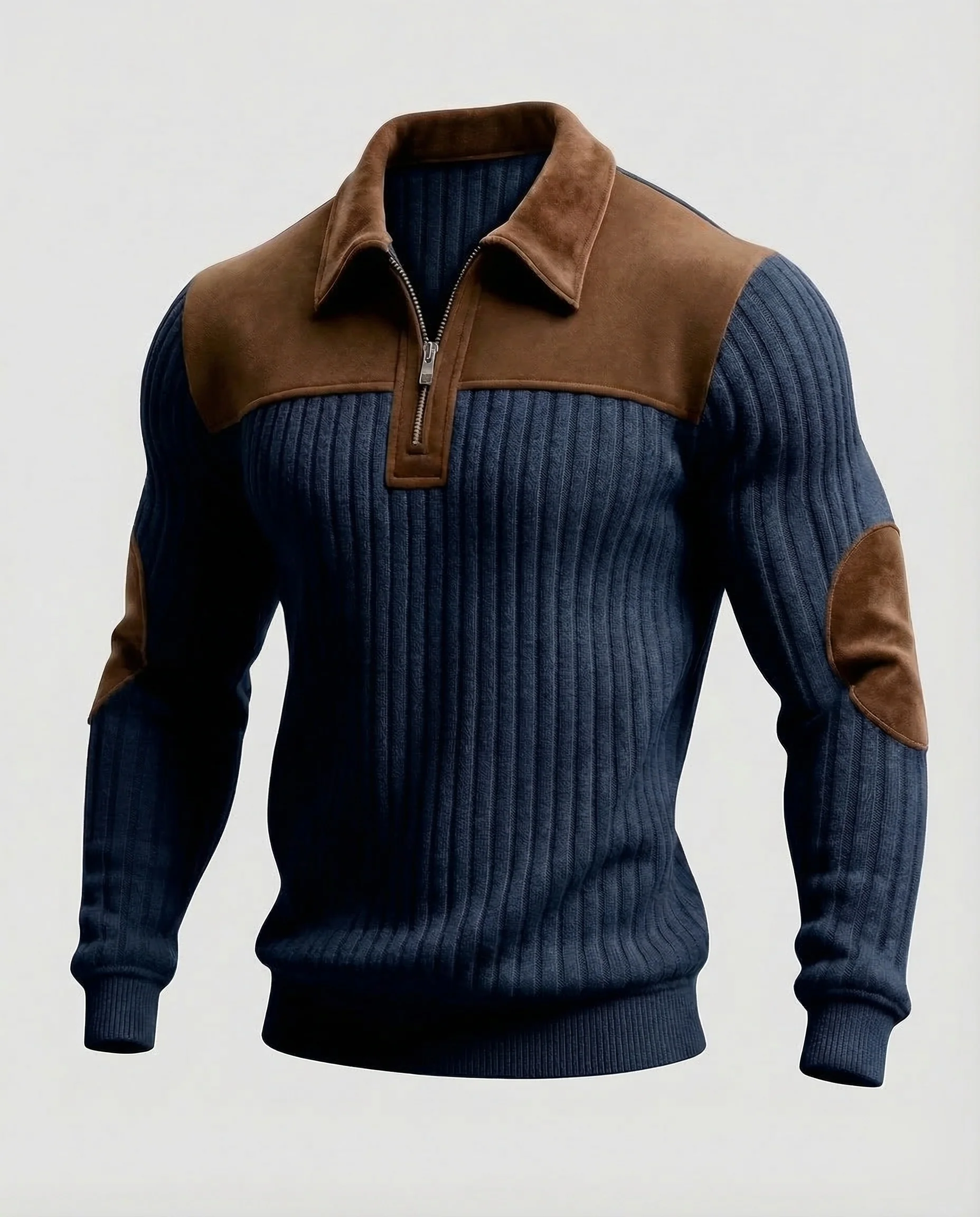 Herren Strickpullover Halbzip - Image 8