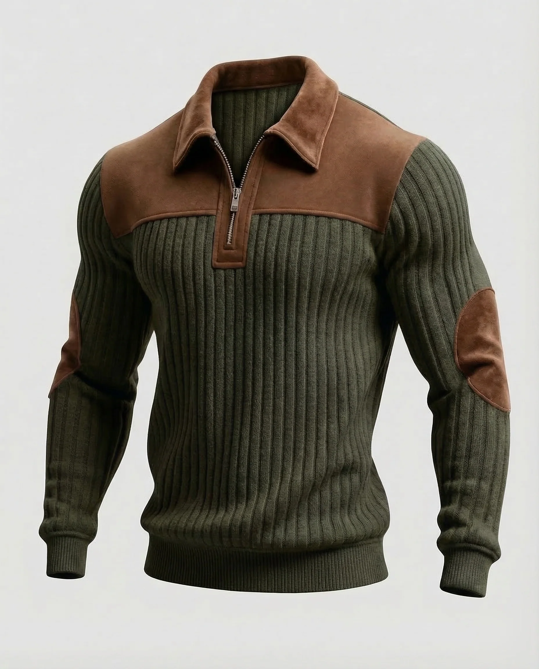 Herren Strickpullover Halbzip - Image 9