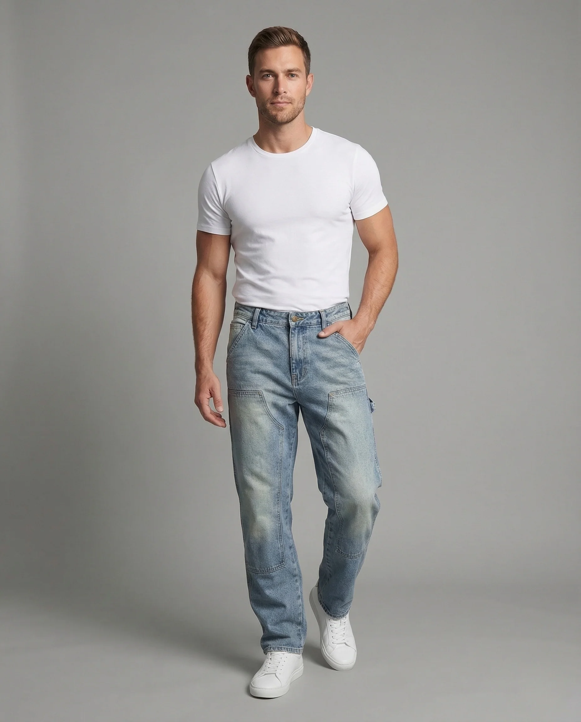 Herren Arbeitsjeans Werkzeugtasche