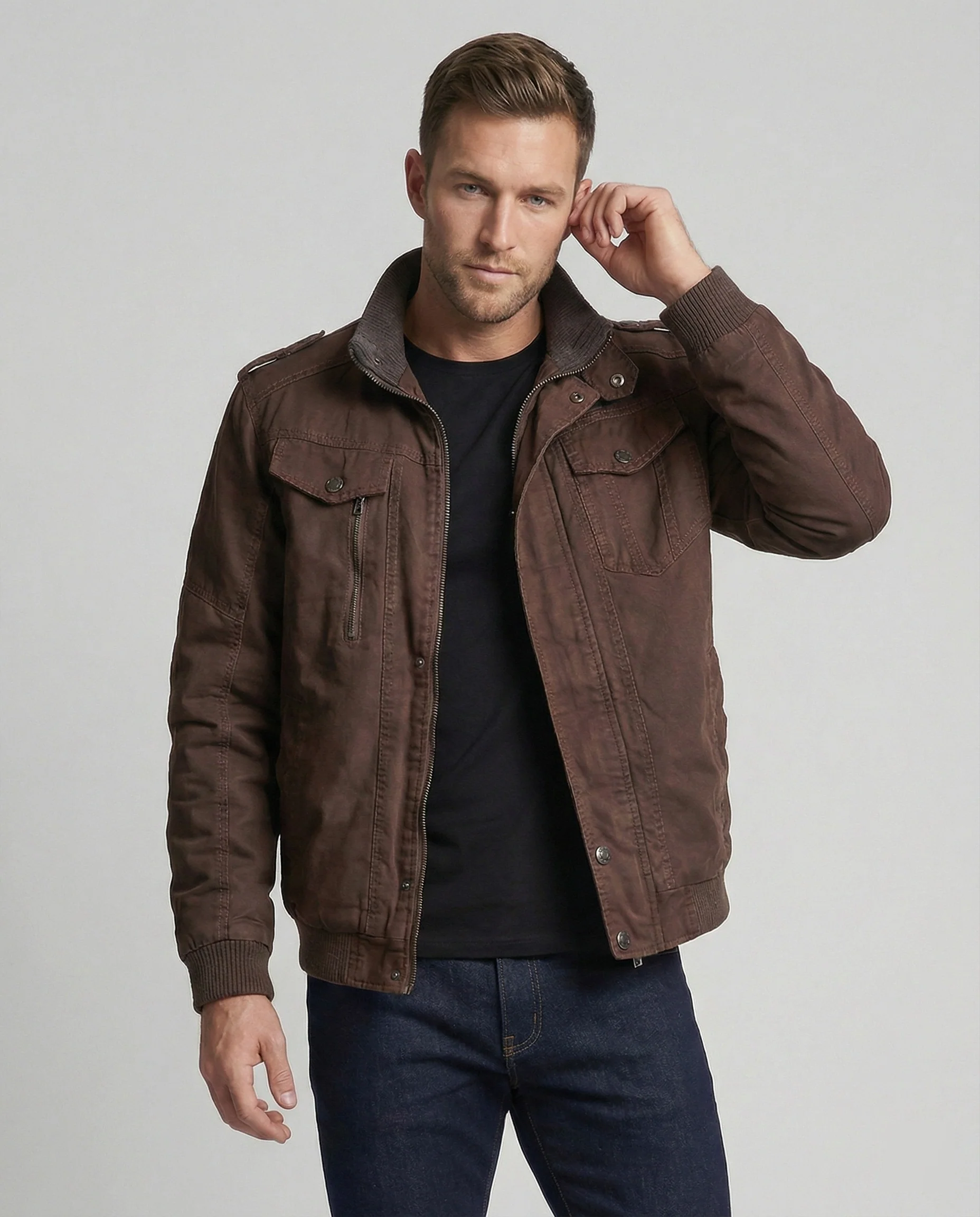 Herren Canvasjacke Baumwolle robust - Image 2