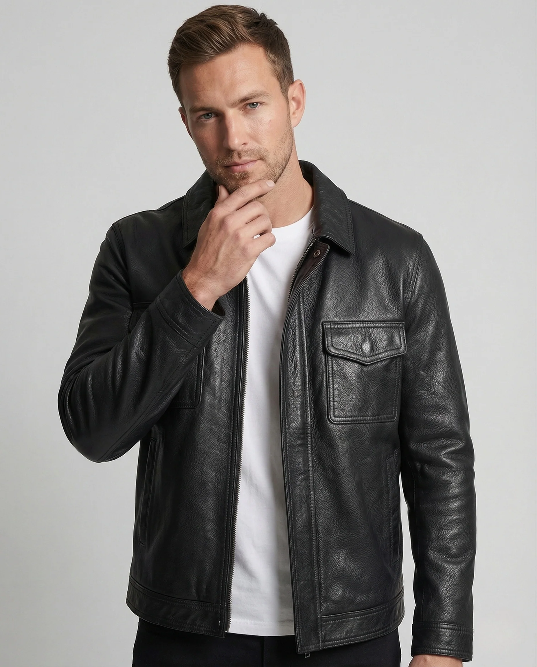 Herren Echtleder Fliegerblouson - Image 2