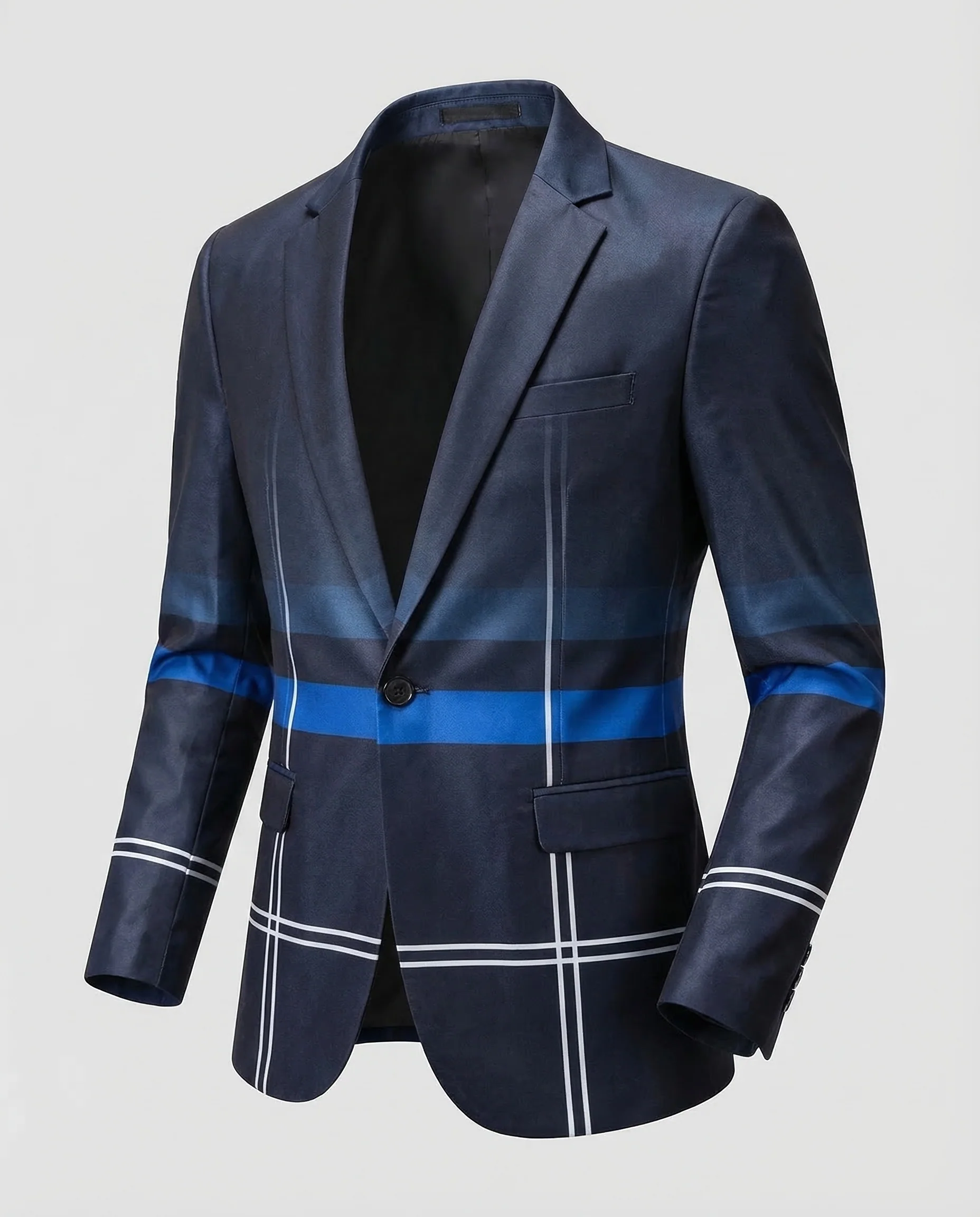 Herren Sakko Karo Kontrast - Image 8