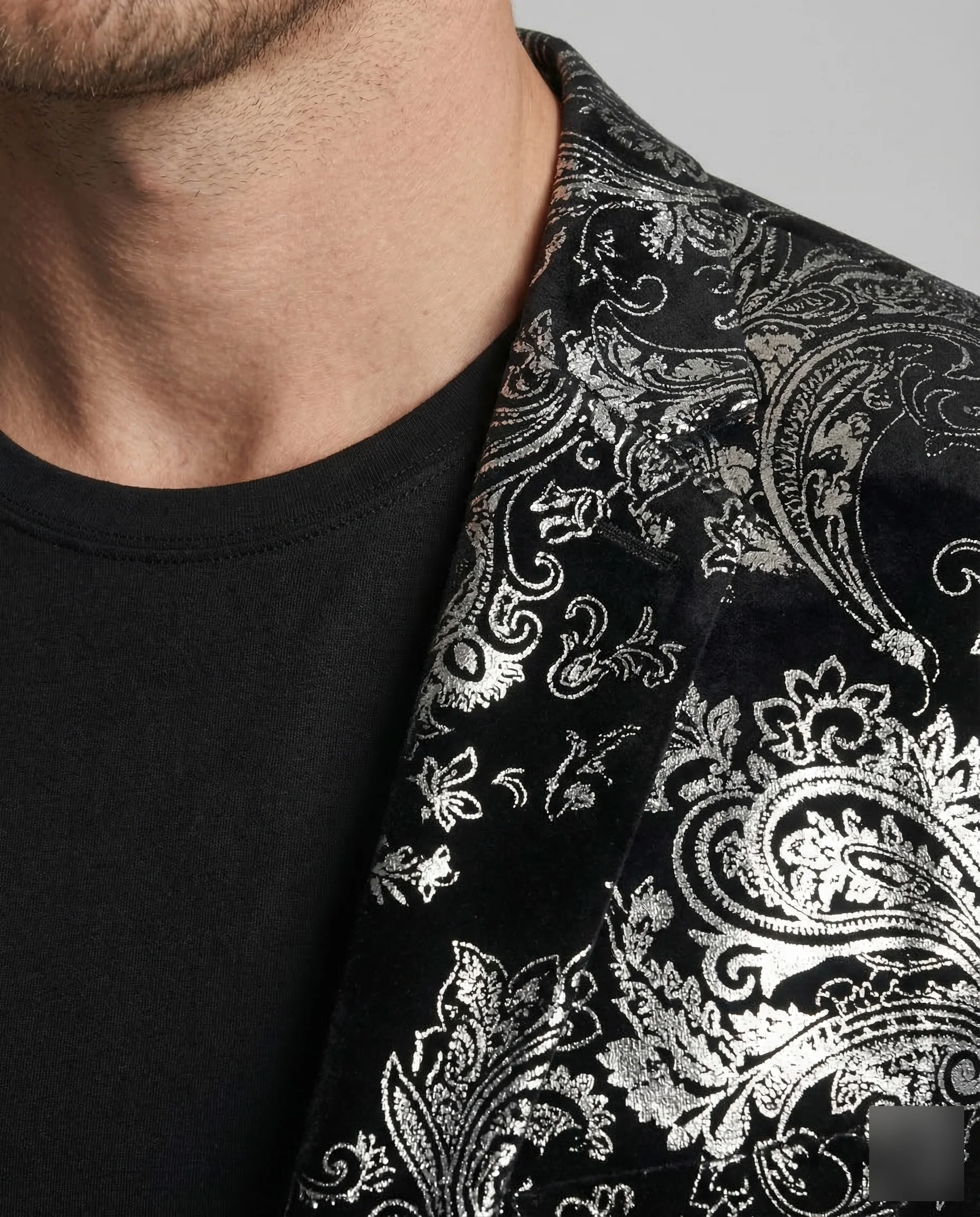 Herren Samt Sakko Paisley - Image 3
