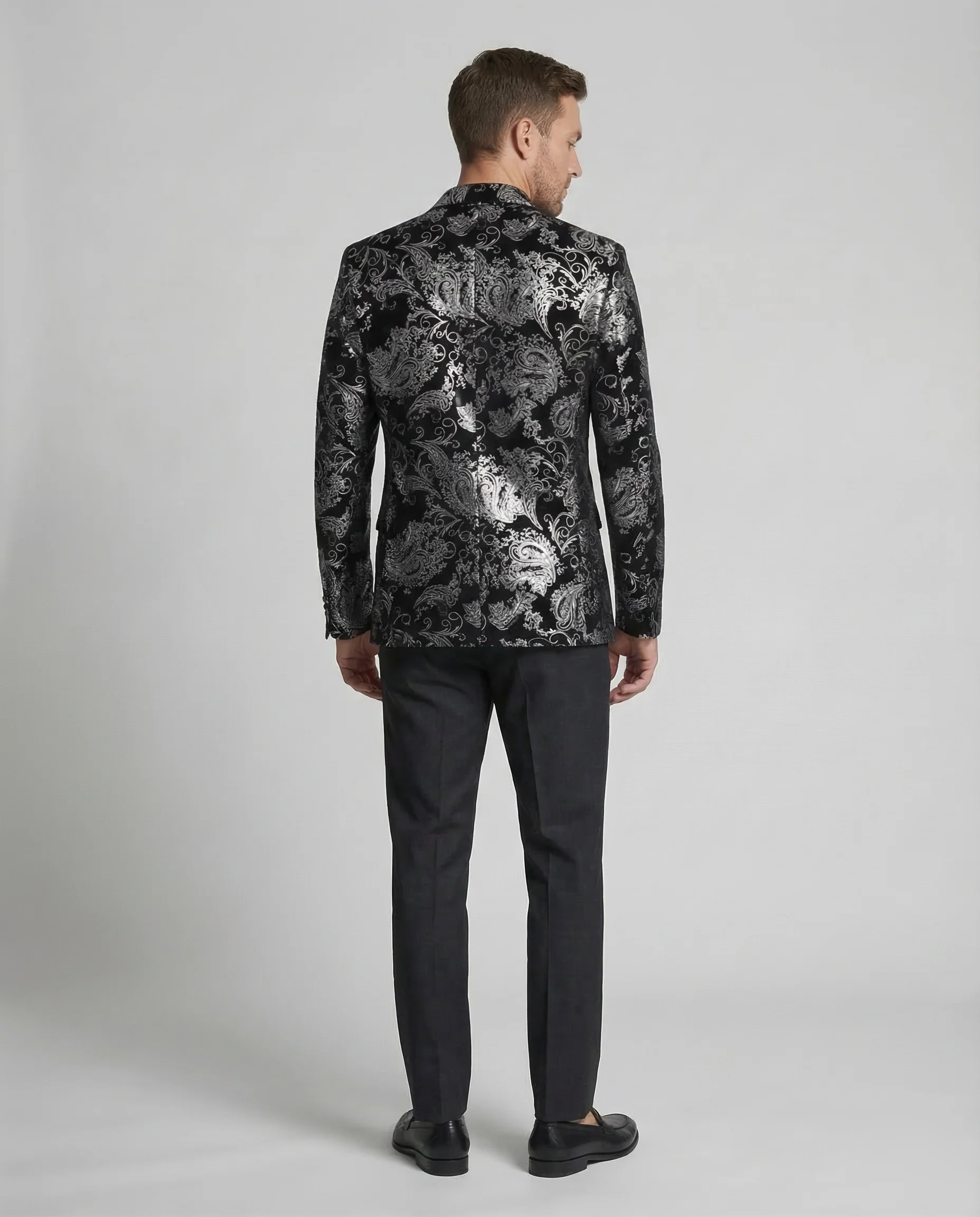 Herren Samt Sakko Paisley - Image 4