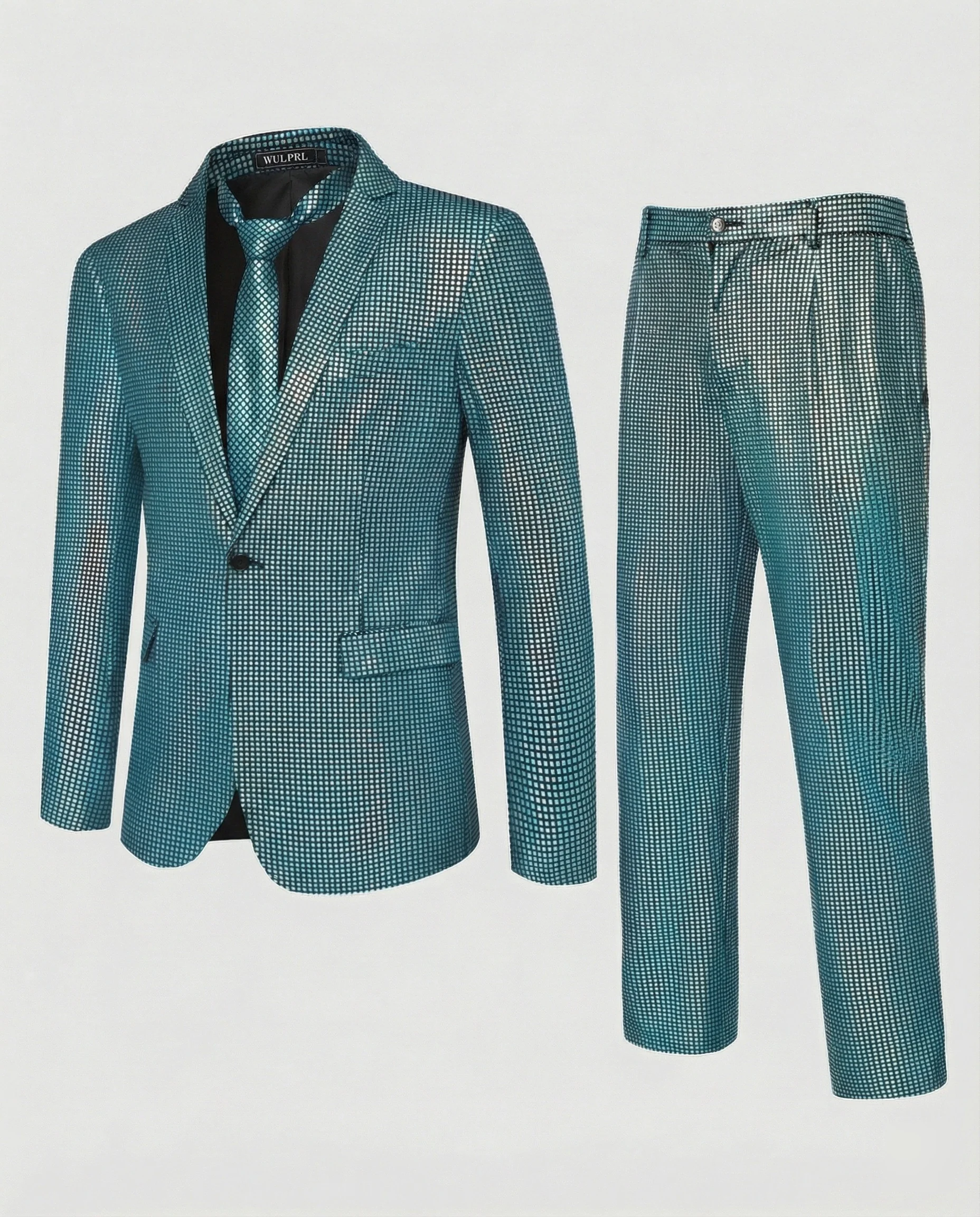 Herren Abendanzug mit Glanzmuster Slim Fit - Image 2
