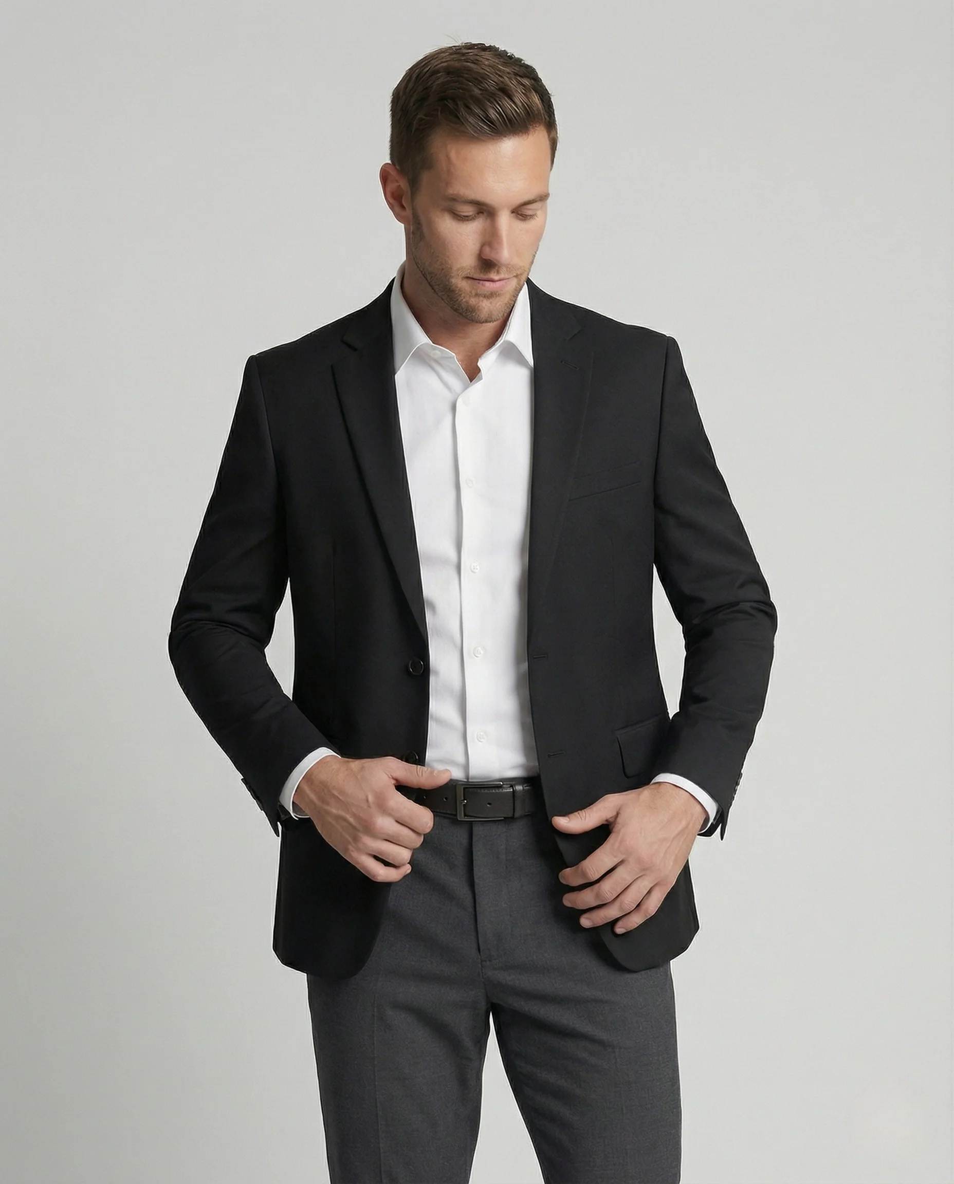 Businessanzug Wollmischung Slim Herren