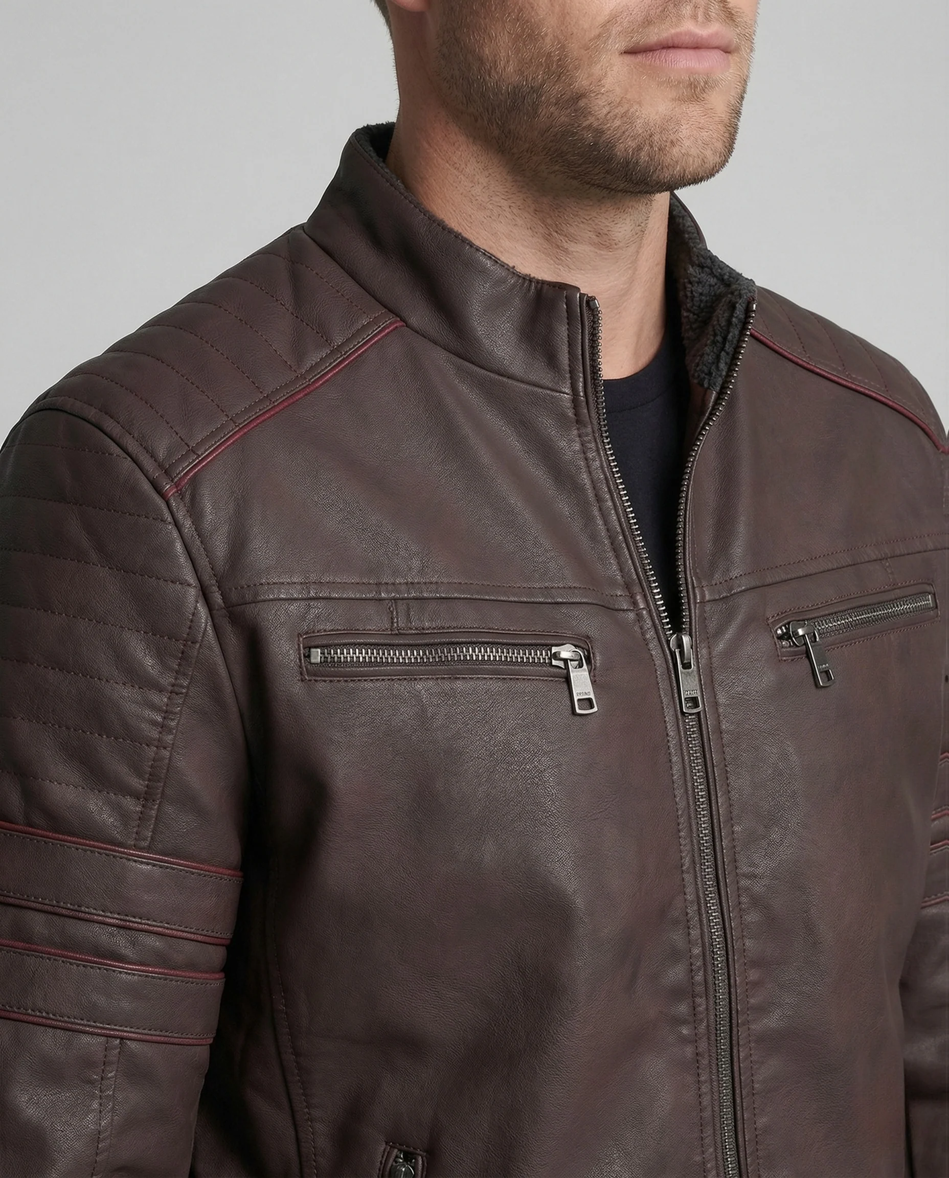 Herren Motorsport Lederblouson - Image 4