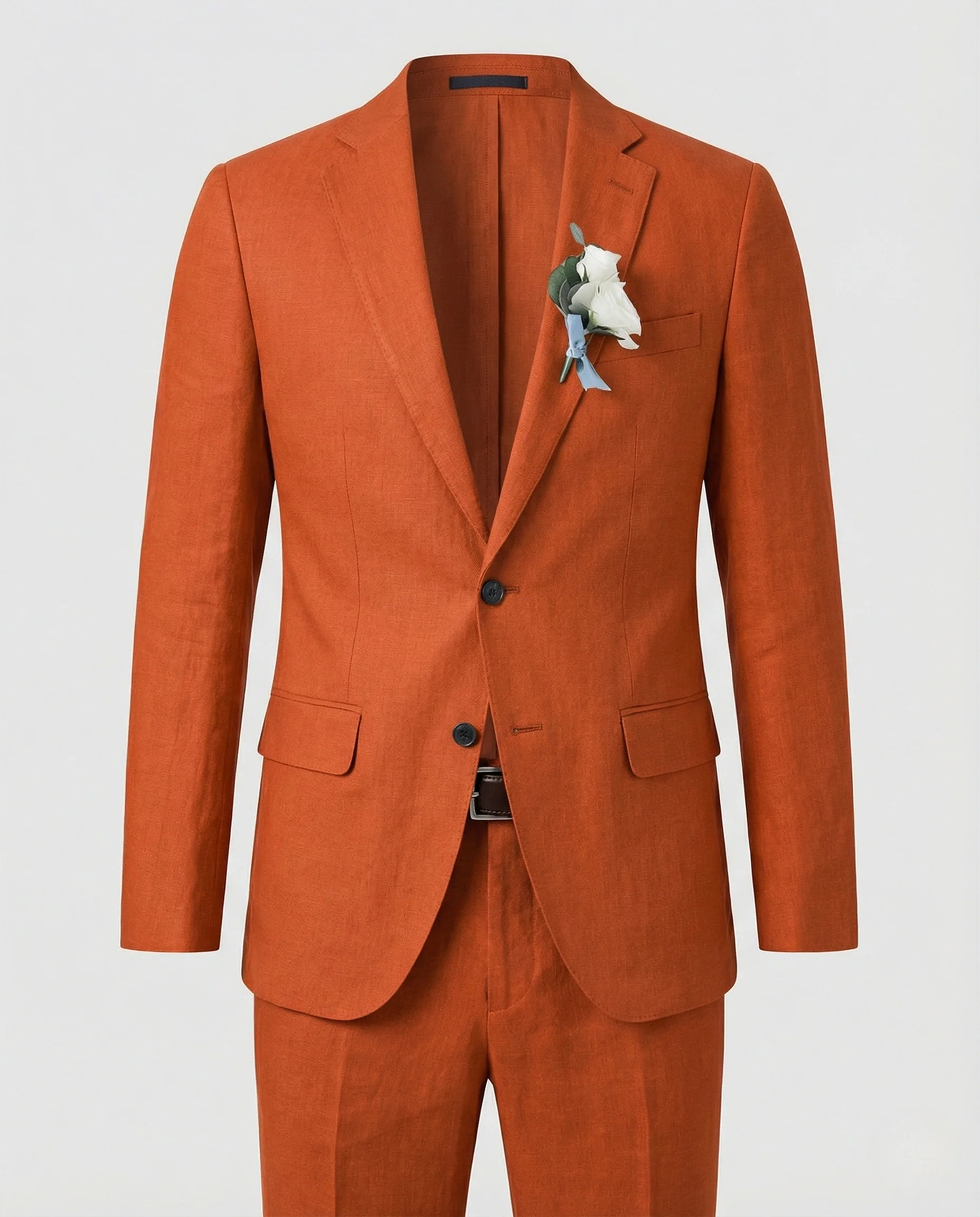 Leinenmischanzug Slim Fit Herren - Image 4