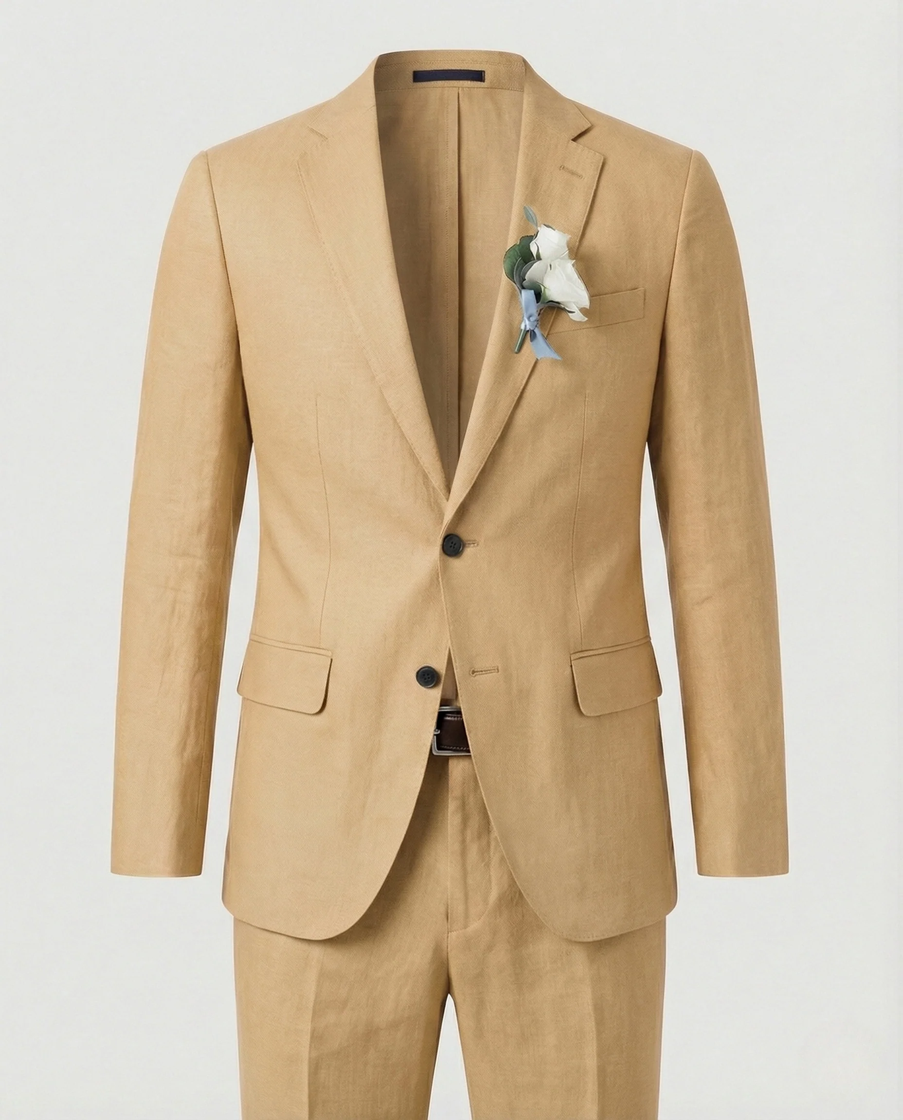 Leinenmischanzug Slim Fit Herren - Image 5