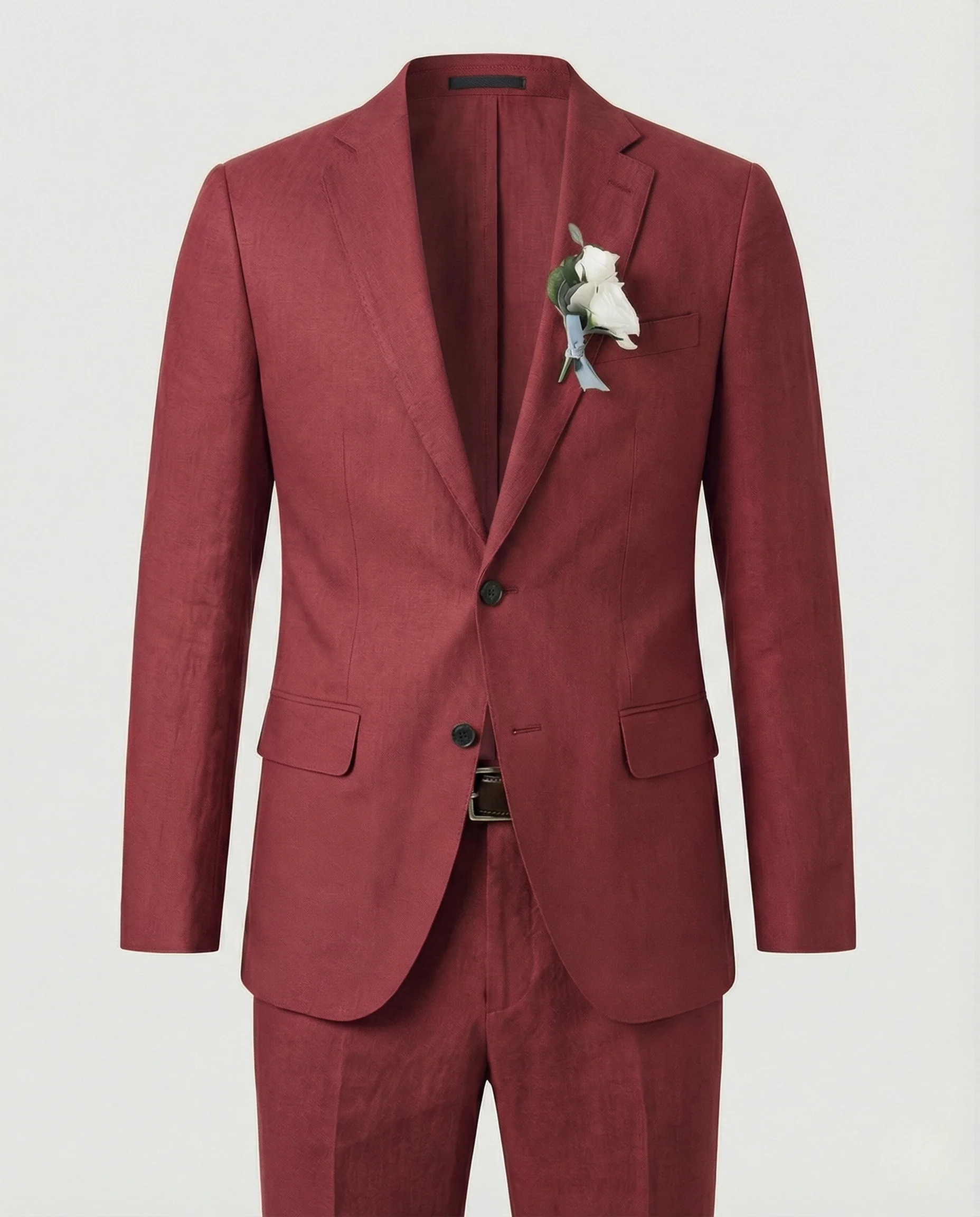 Leinenmischanzug Slim Fit Herren - Image 6