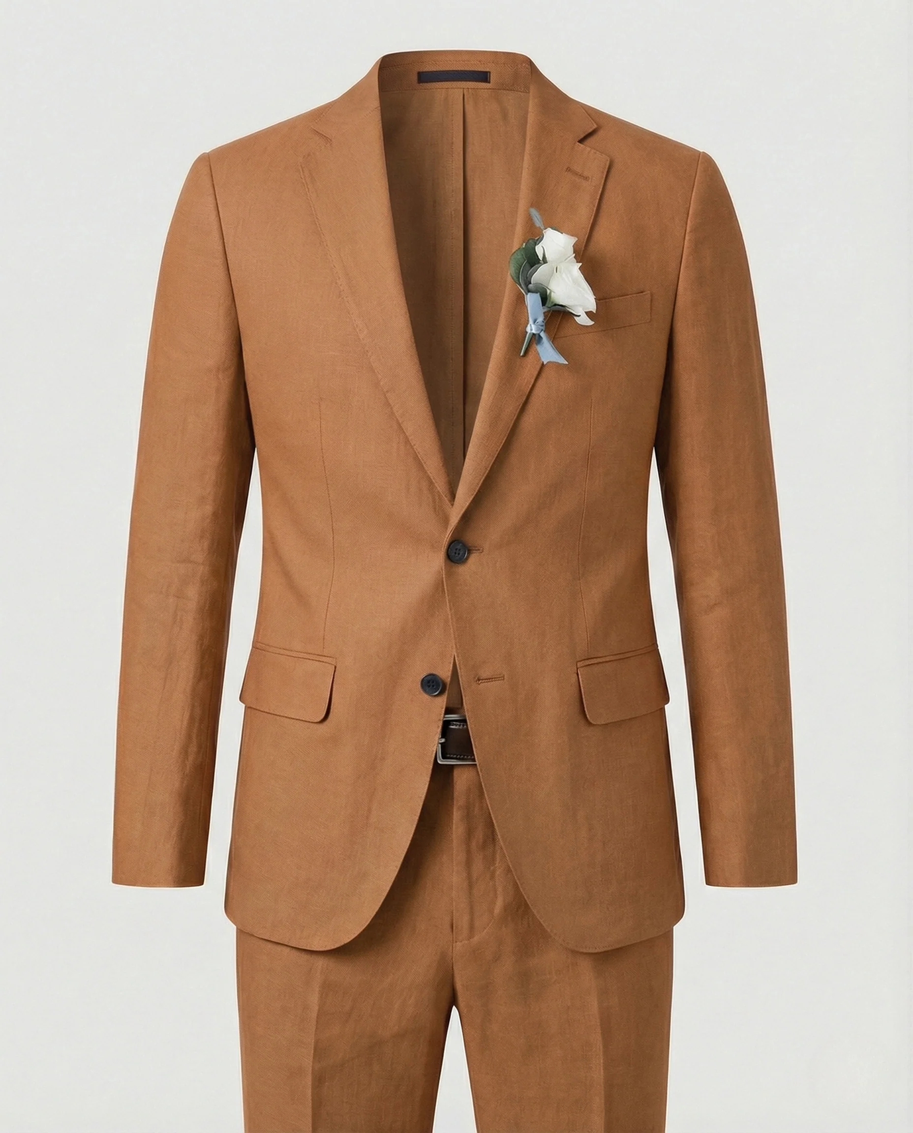 Leinenmischanzug Slim Fit Herren - Image 8