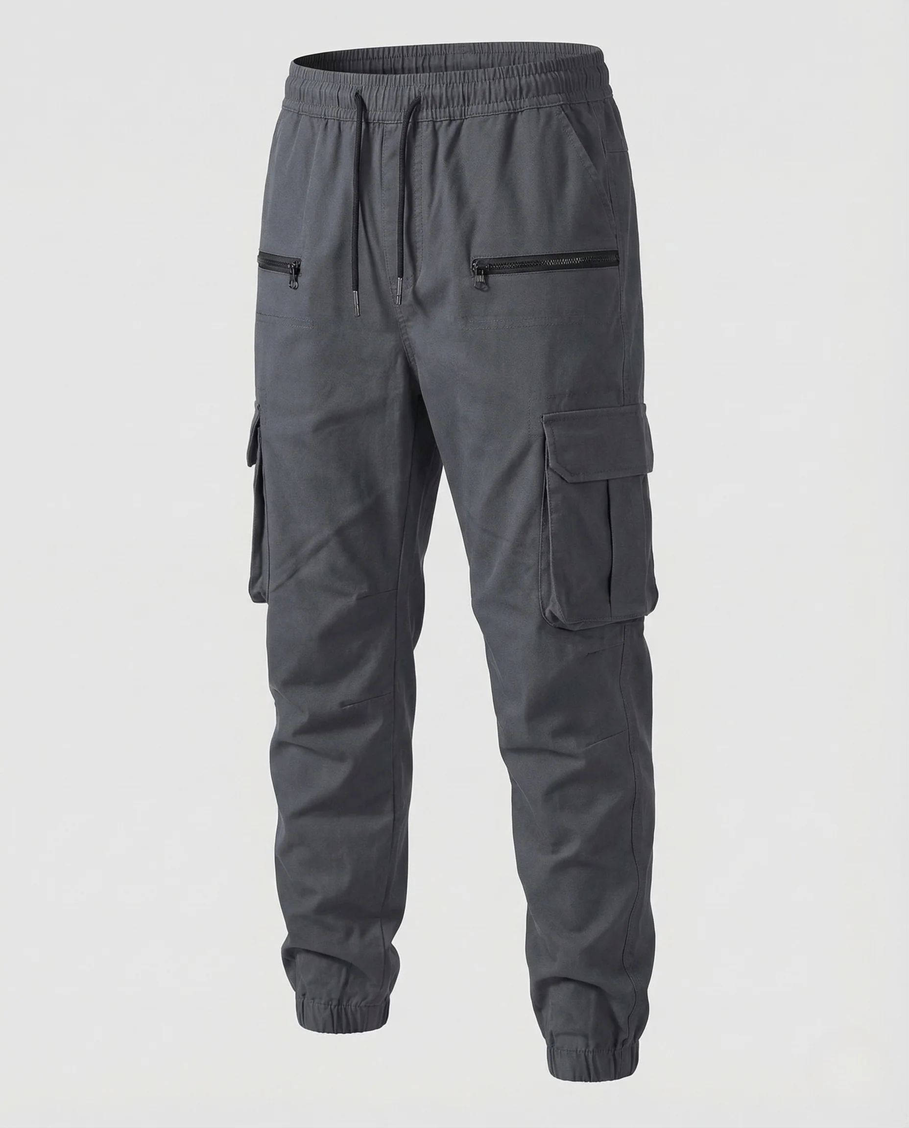Herren Cargo Jogginghose schmal geschnitten mit Reißverschlusstaschen - Image 6
