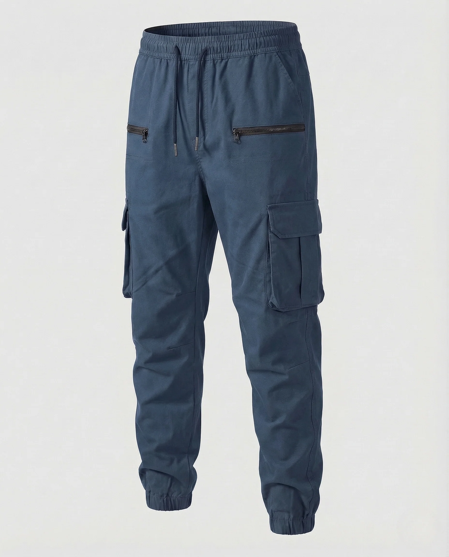 Herren Cargo Jogginghose schmal geschnitten mit Reißverschlusstaschen - Image 7