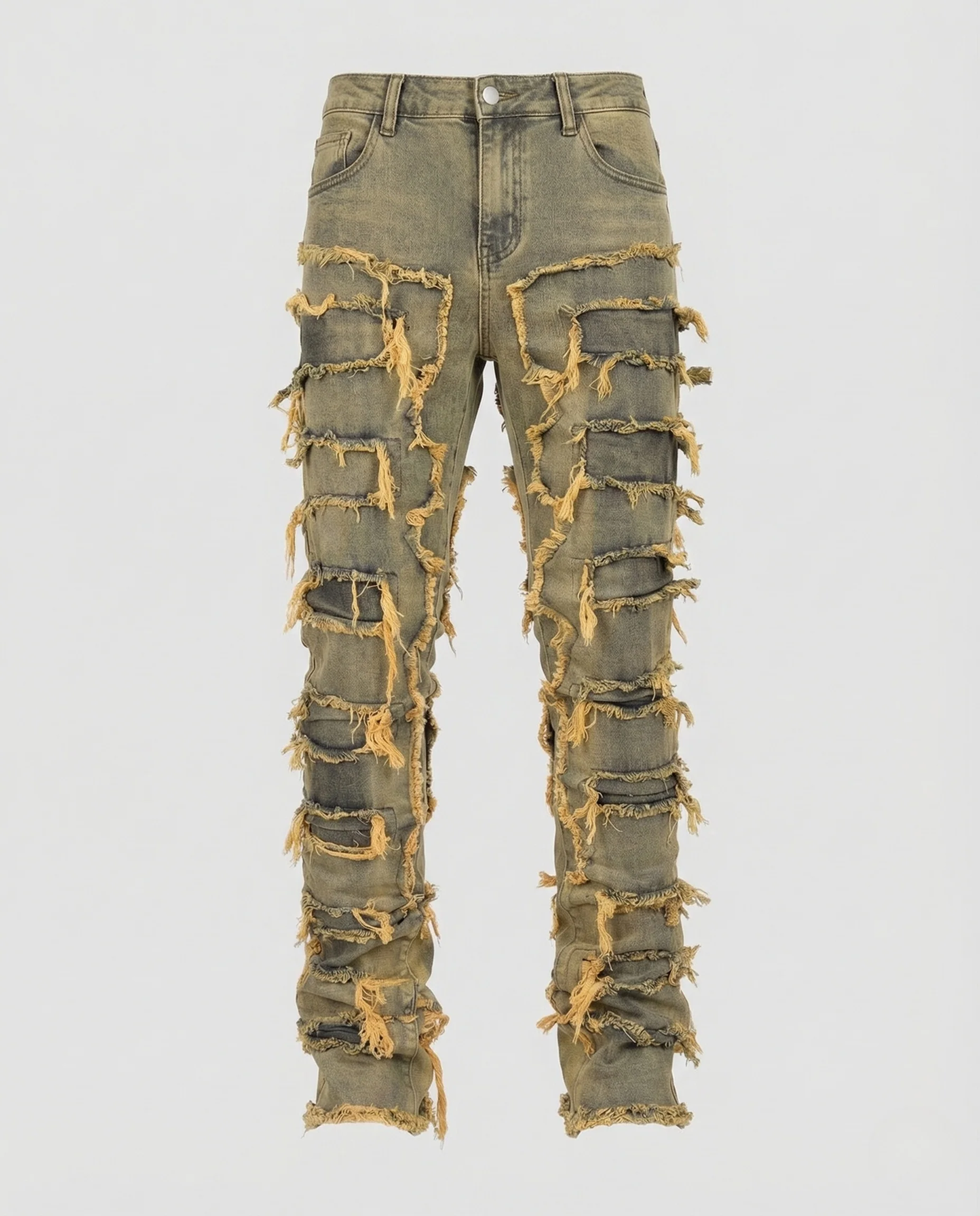 Herren Slim Fit Jeans mit Fransenstreifen - Image 5