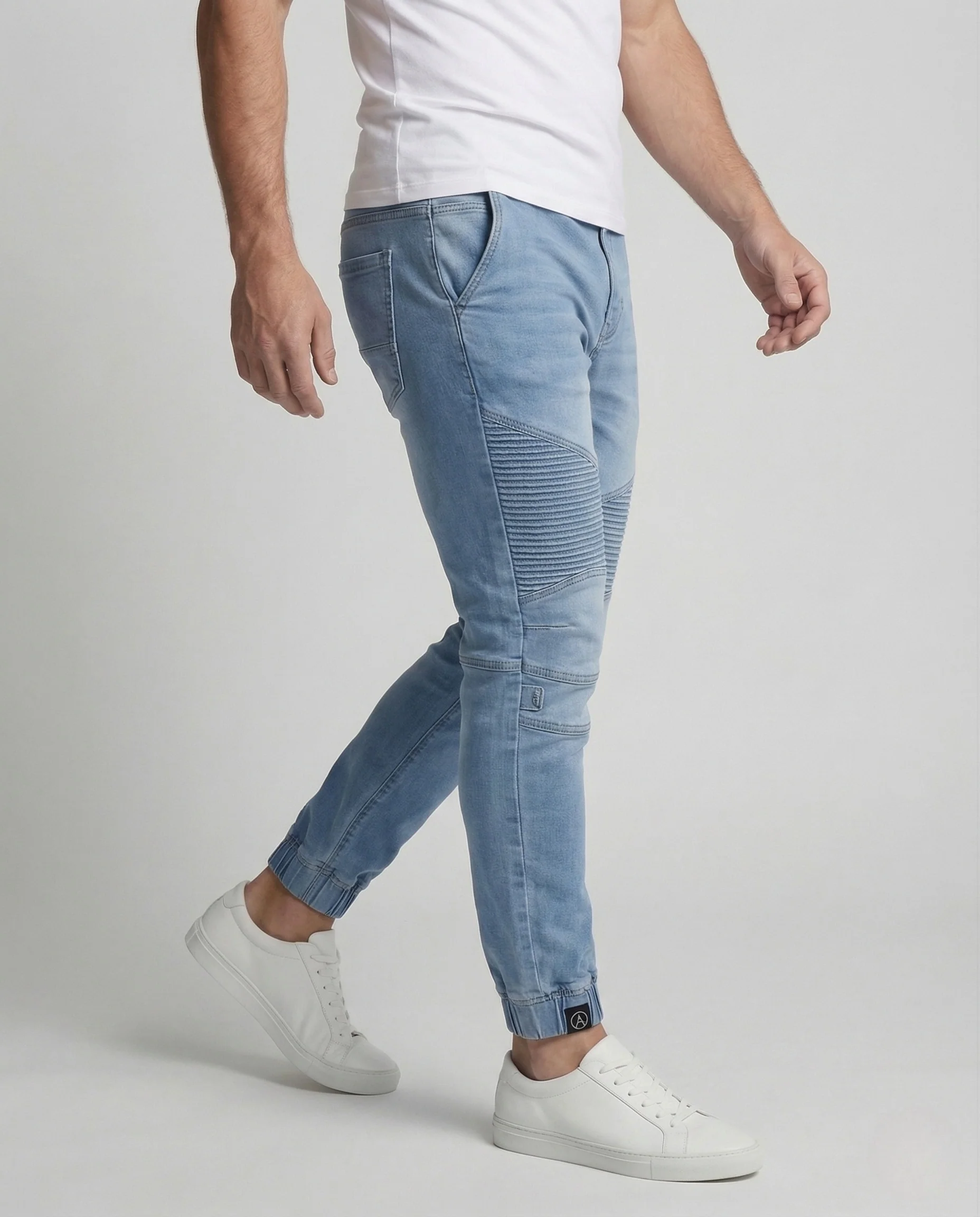 Herren Denim Jogginghose Slim mit Elastischem Bund - Image 2