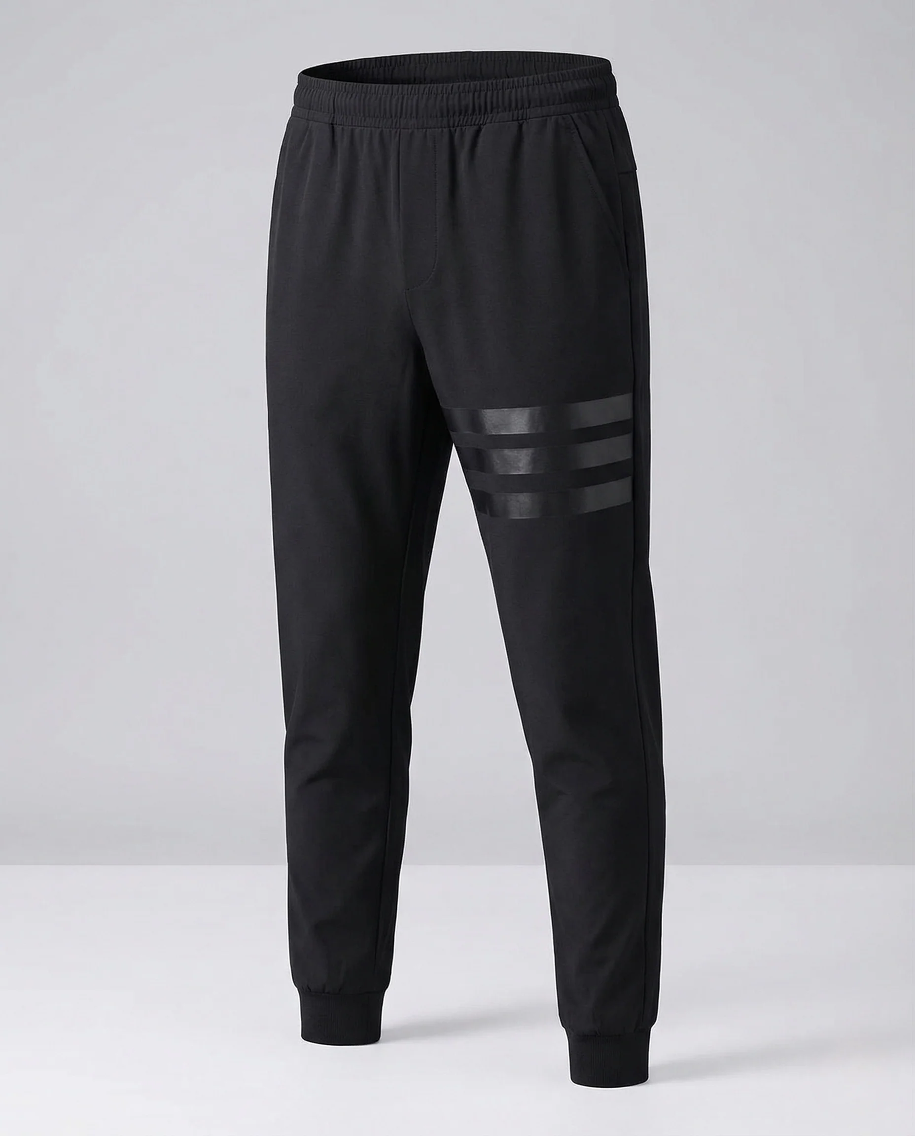 Herren Jogginghose Slim Fit mit elastischem Bund und Streifen - Image 5