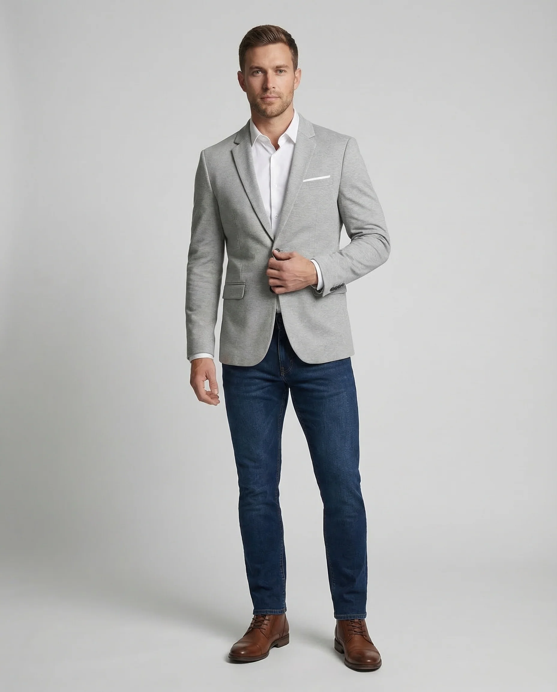 Herren Jerseyblazer Slim