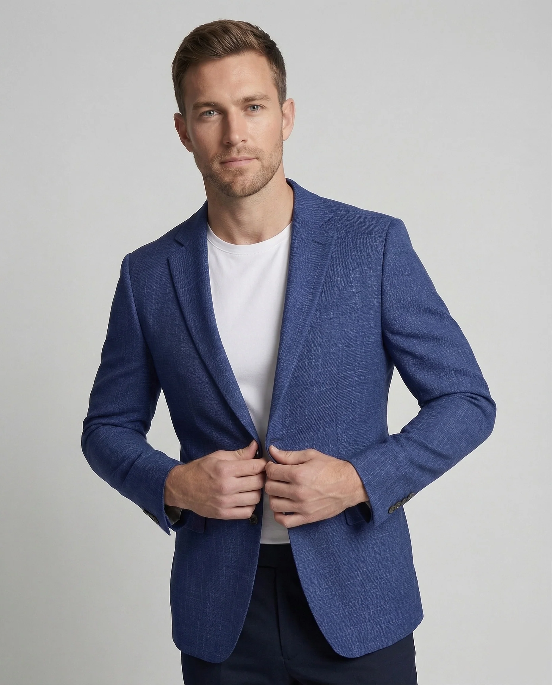 Herren Business Sakko Strukturkaro - Image 2