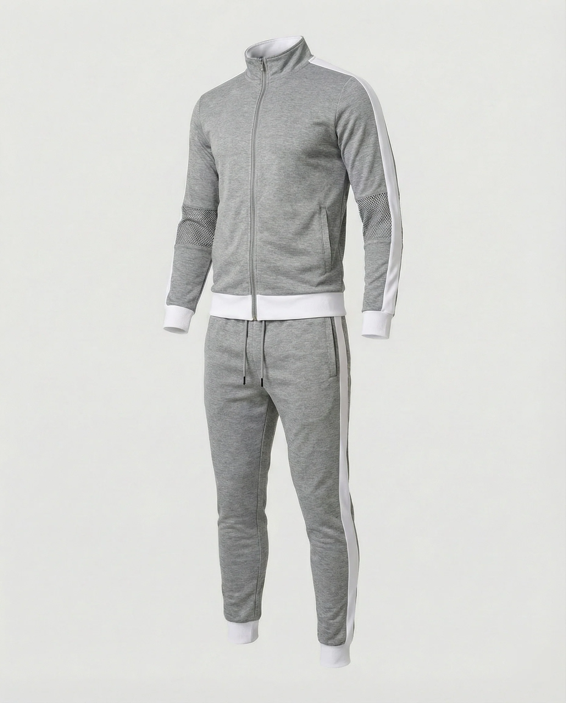 Herren Trainingsanzug Slim Fit mit Stehkragen - Image 4