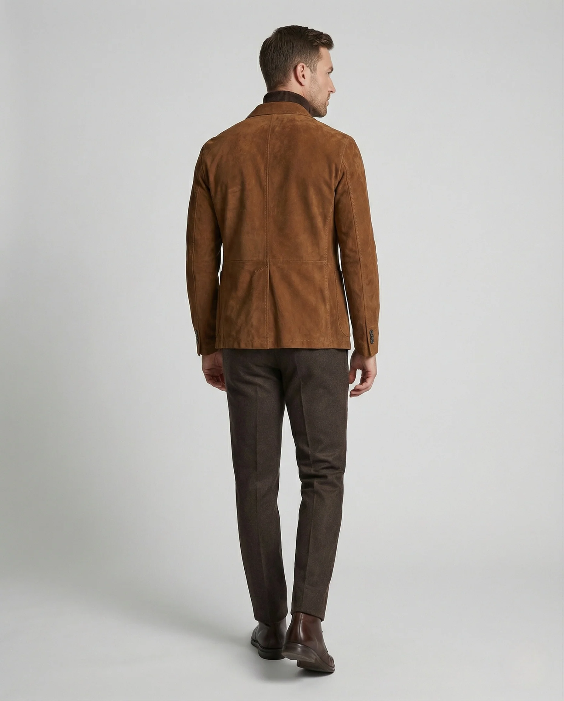 Veloursleder Sakko Schmal Herren - Image 4