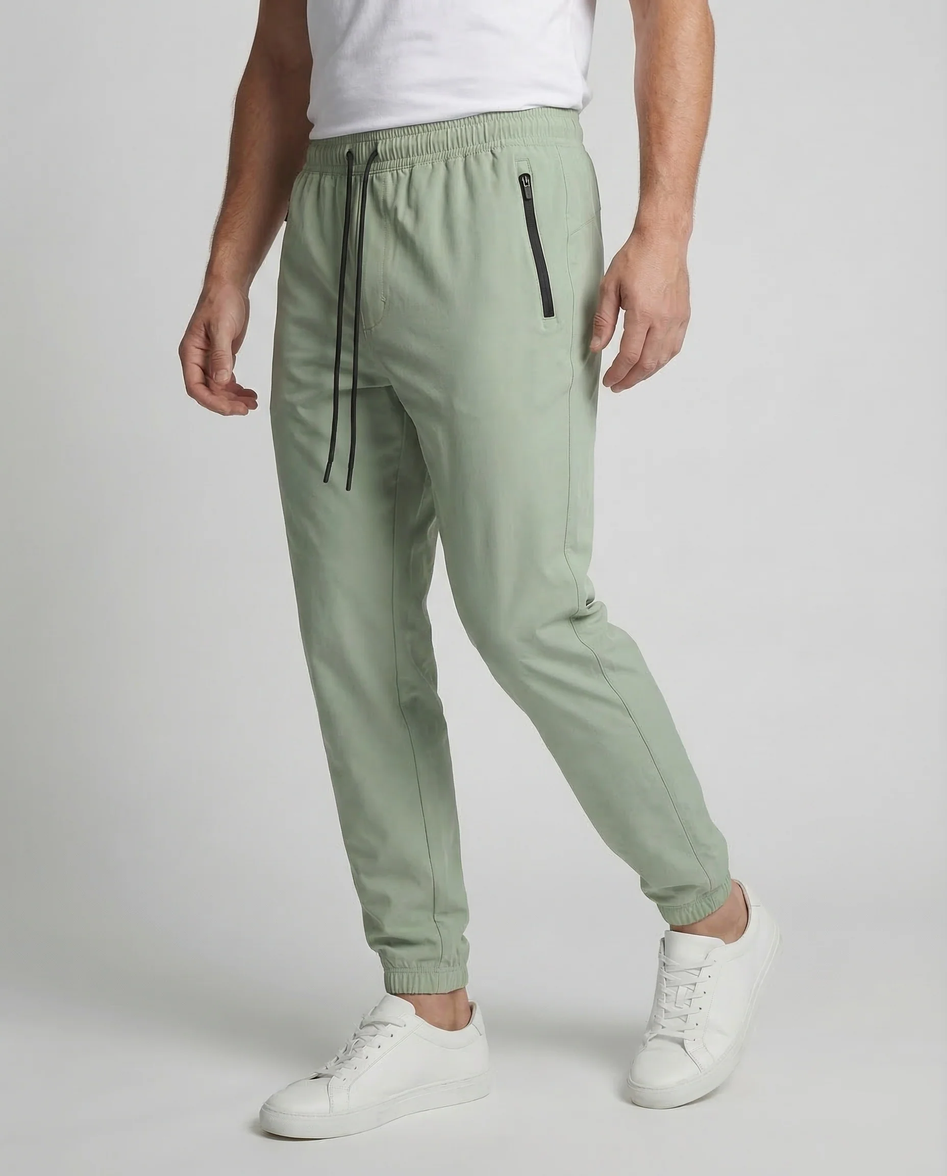 Herren Jogginghose Tapered Reißverschluss - Image 2